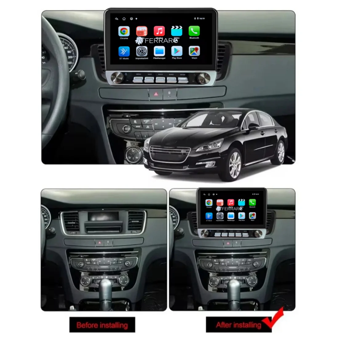 Autoradio per Peugeot 508 | 508SW 10" | 2011-2018 | Android | Bluetooth | CarPlay | Android Auto | 4/64GB Ram - Image 3
