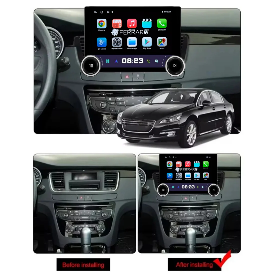 Autoradio per Peugeot 508 | 508SW 11.8" 2K | 2011-2018 | Android | Bluetooth | CarPlay | Android Auto | 4/64GB Ram - Image 2