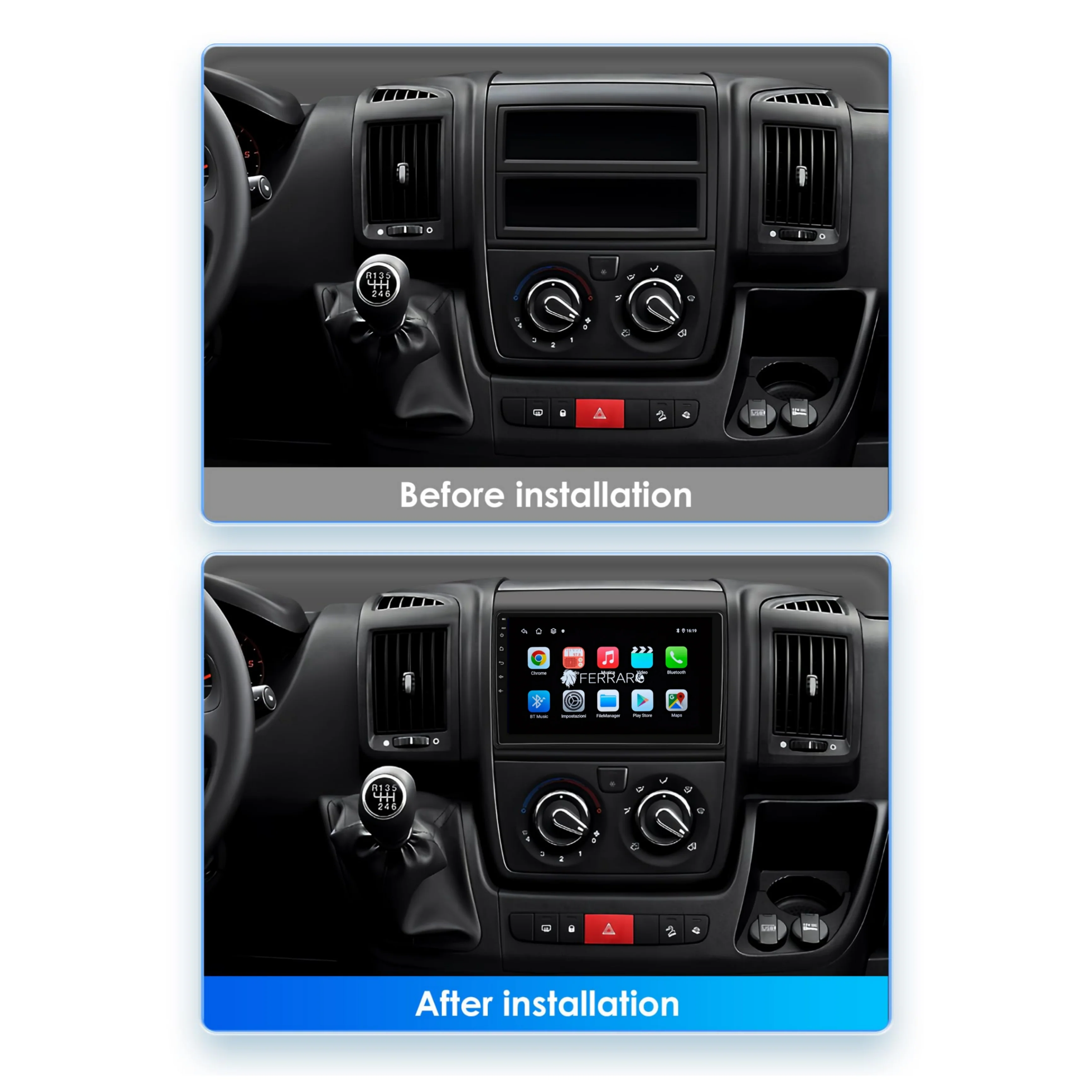 Autoradio per Peugeot Boxer, Citroen Jumper, Fiat Ducato 9" (2006-2022) Android, Bluetooth, CarPlay, Android Auto, 2GB/4GB/6GB/8GB Ram - Image 4