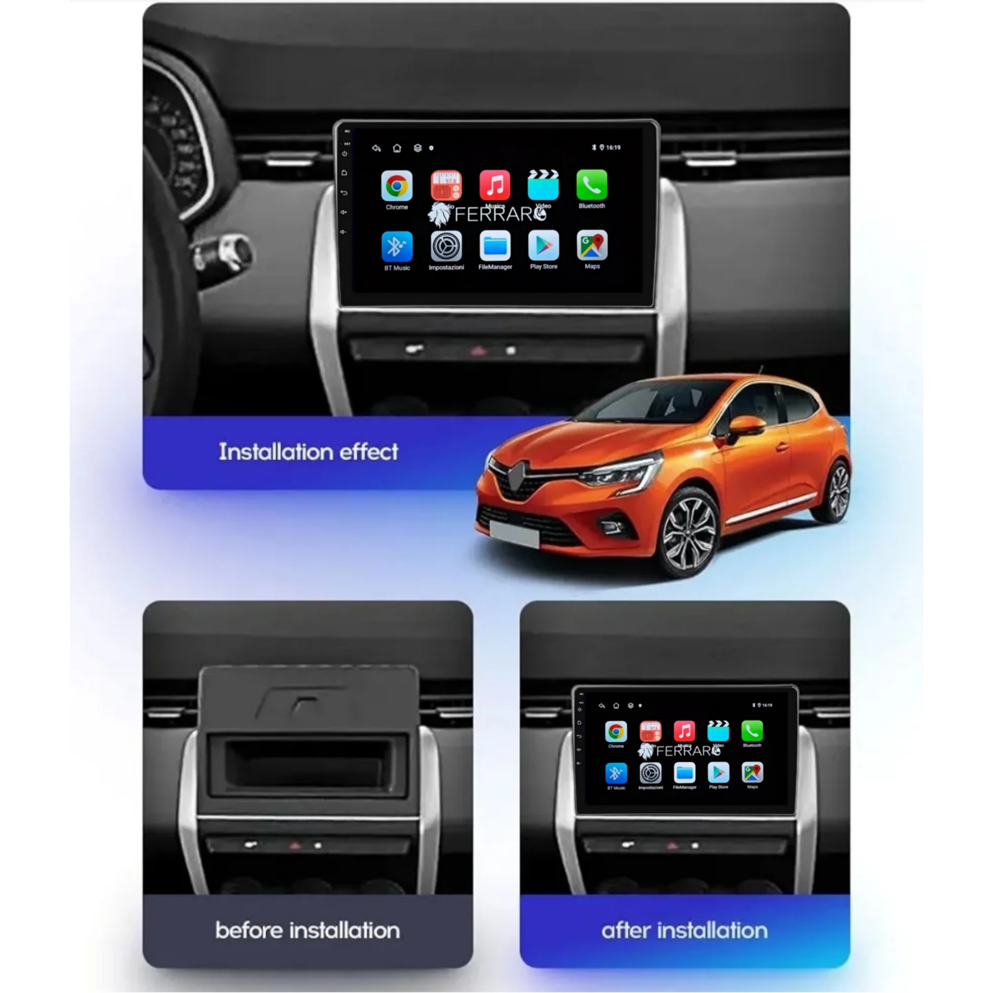 Autoradio per Renault Clio 5ª Serie 9" (2019-2023) Android, Bluetooth, CarPlay, Android Auto, 2GB/4GB/6GB/8GB Ram - Image 5