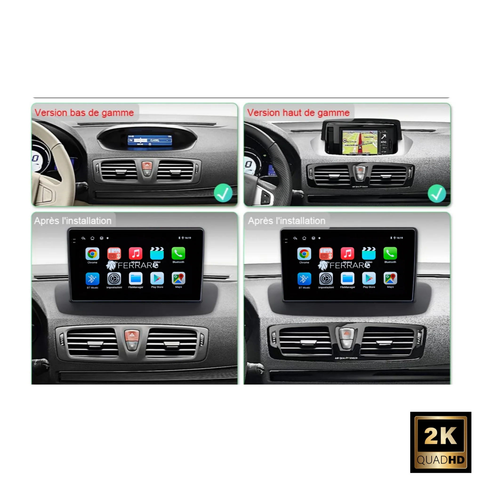 Autoradio per Renault Megane 3 9" 2K | 2008-2016 | Android | Bluetooth | CarPlay | Android Auto | 12/256GB Ram - Image 5