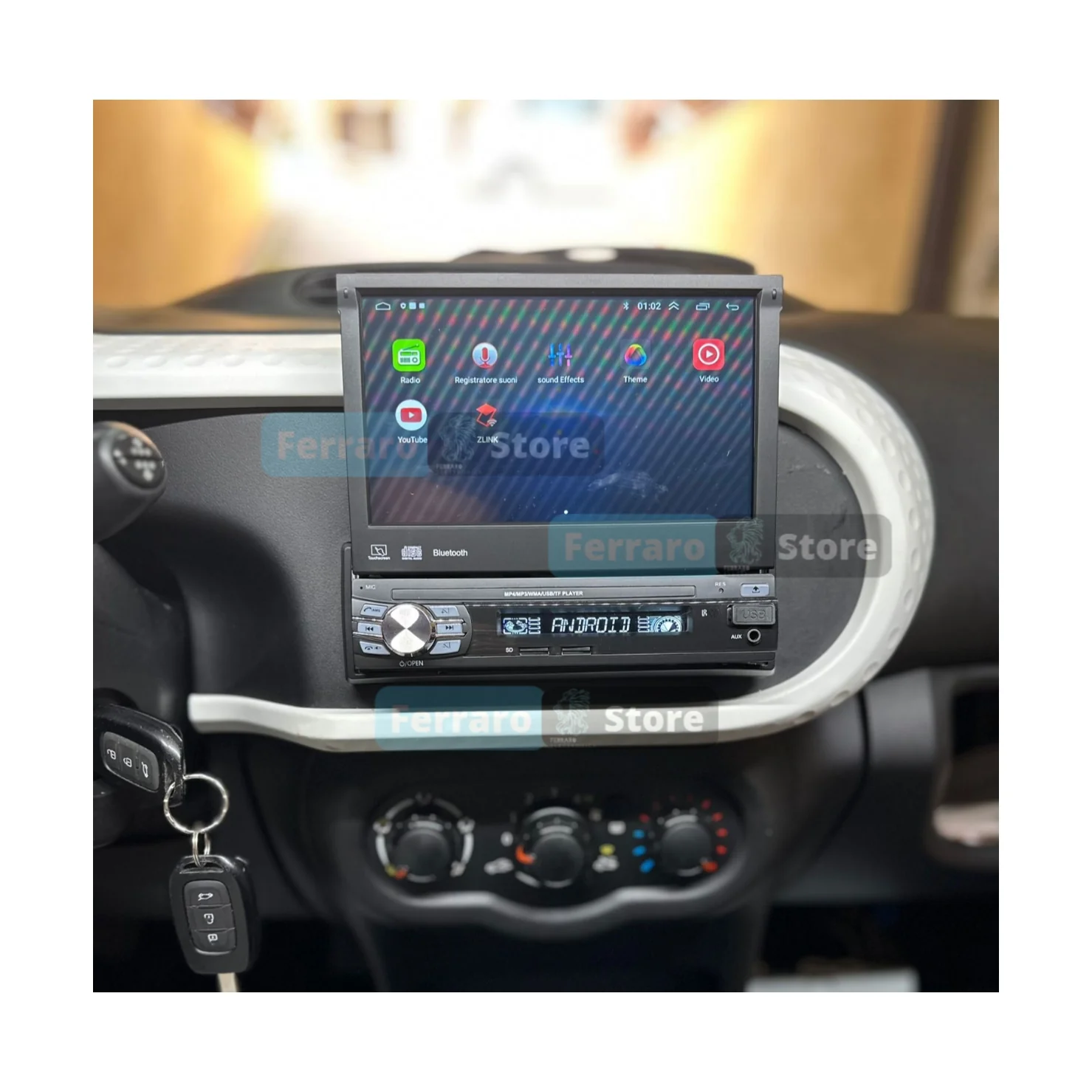 Autoradio per Renault Twingo III 7" | 2014-2024 | Android | Bluetooth | Motorizzato | CarPlay | Android Auto | 2/32GB Ram - Image 2