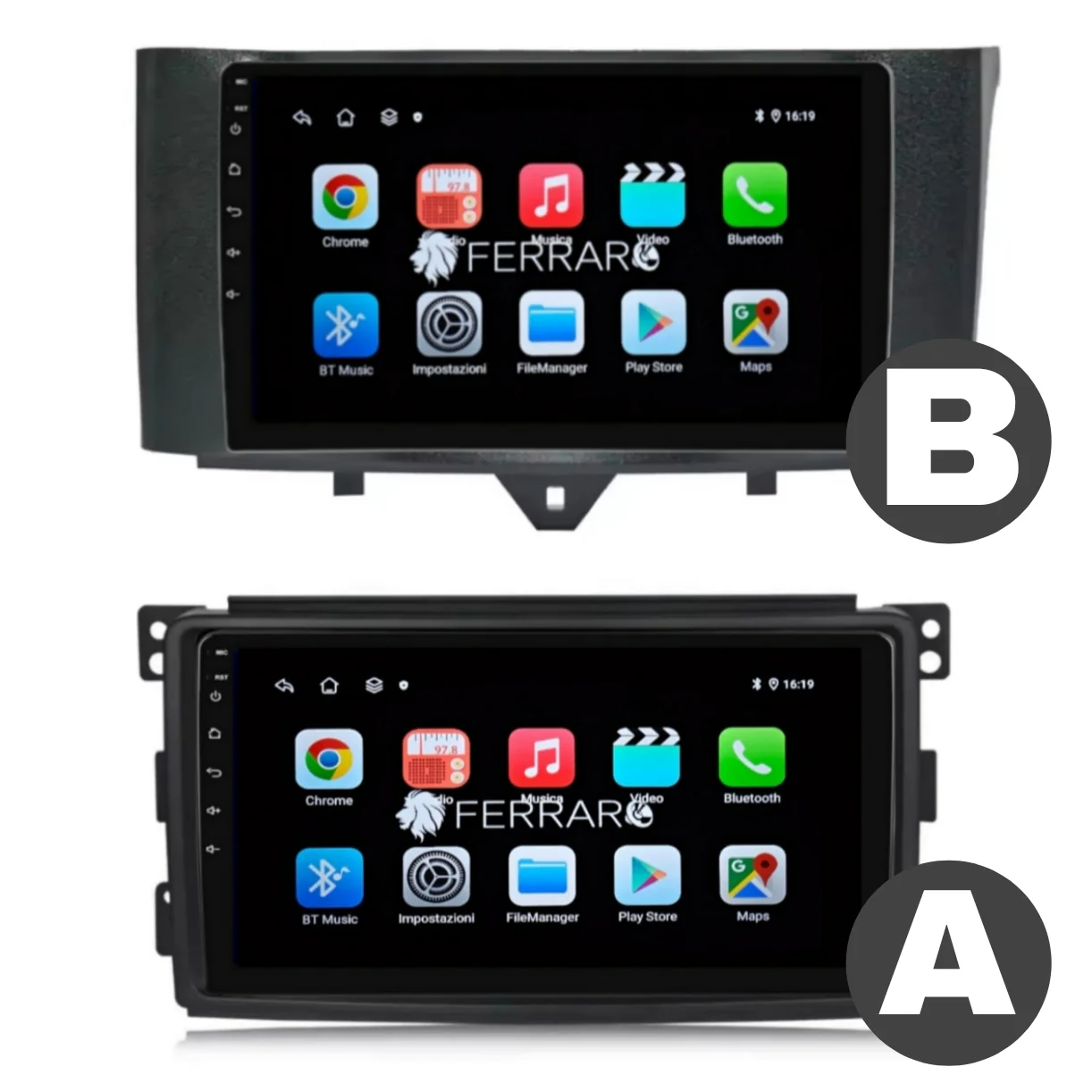 Autoradio per Smart 451 9" (2002-2015) Android, Bluetooth, CarPlay, Android Auto, 2GB/4GB/6GB/8GB Ram