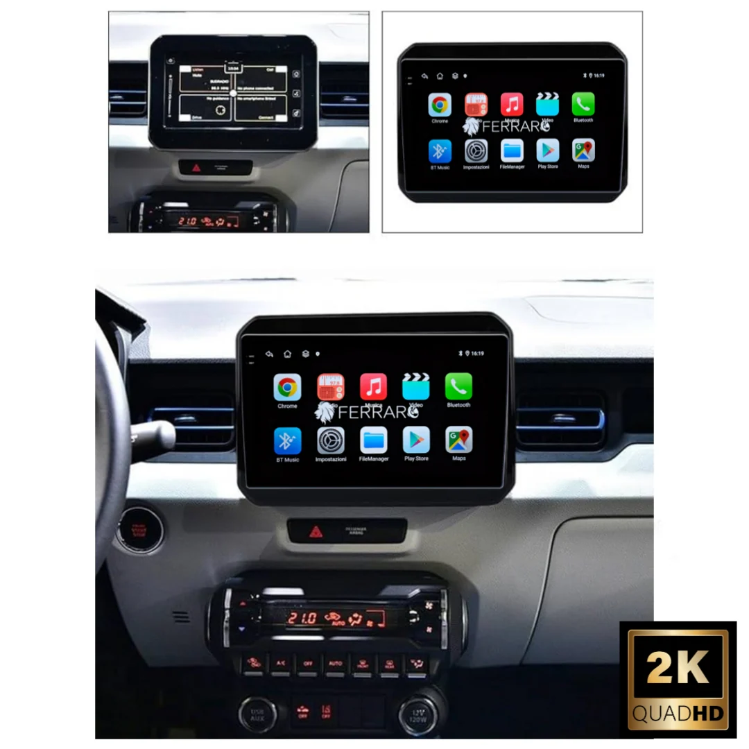 (PRENOTA) Autoradio per Suzuki Ignis 9" 2K (Dal 2016>), Android, Bluetooth, CarPlay, Android Auto, 12/256GB Ram - Image 3