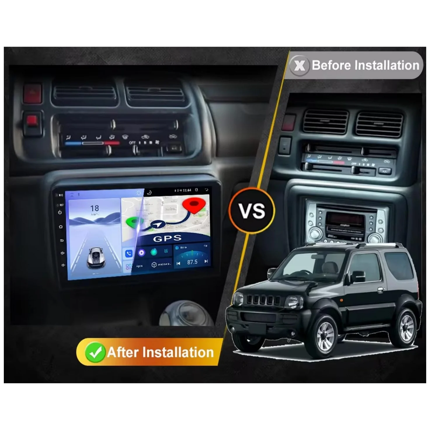 Autoradio per Suzuki Jimny 9" | 1998-2018 | Android | Bluetooth | CarPlay | Android Auto | 2GB/4GB/6GB/8GB Ram - Image 4