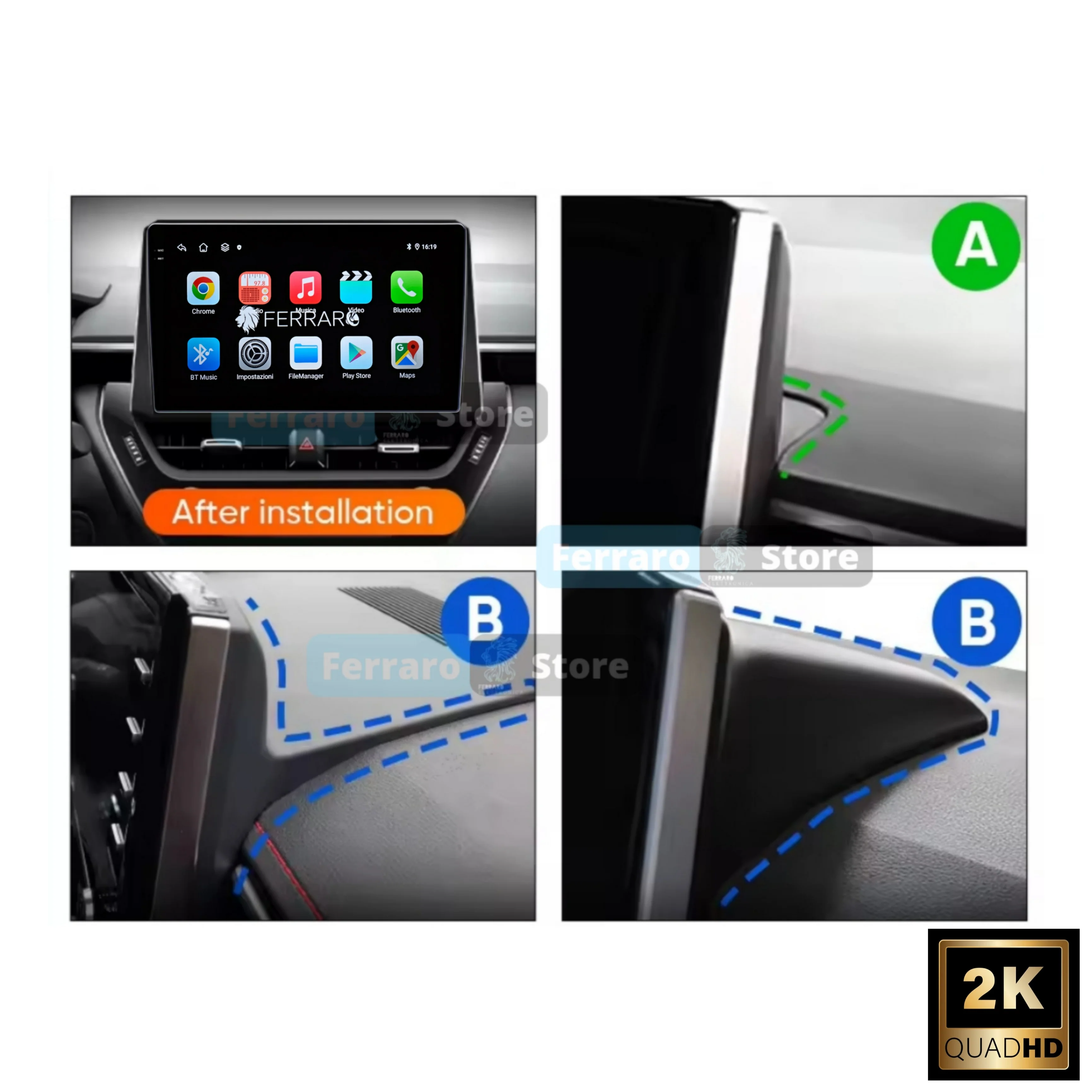Autoradio per Toyota Corolla 10.1" 2K | 2019-2025 | Android | Bluetooth | CarPlay | Android Auto | 4/64GB Ram - Image 3