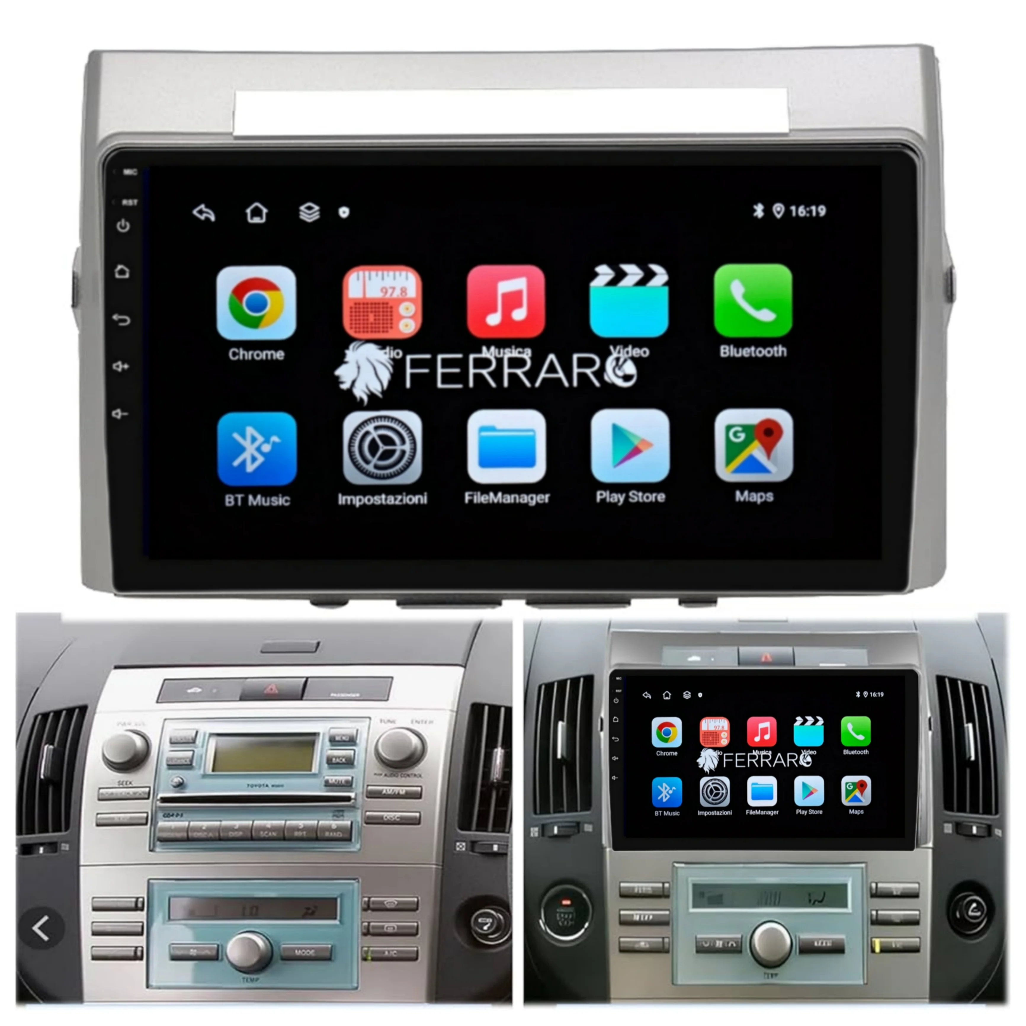 Autoradio per Toyota Corolla Verso AR10 9" (2004-2009) Android, Bluetooth, CarPlay, Android Auto, 2GB/4GB/6GB/8GB Ram - Image 4