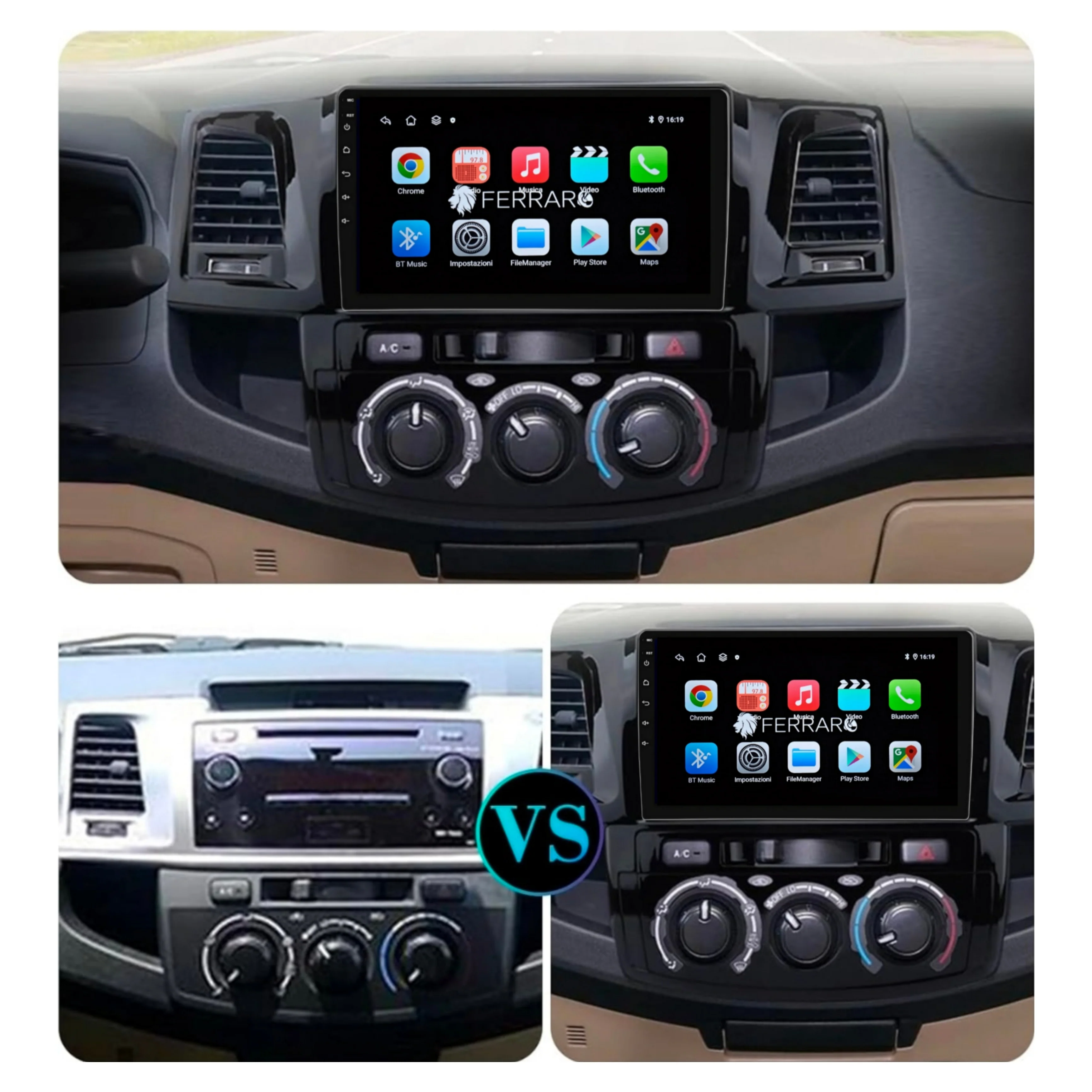 Autoradio per Toyota Fortuner 9" | 2004-2015 | Android | Bluetooth | CarPlay | Android Auto | 2GB/4GB/6GB/8GB Ram - Image 4