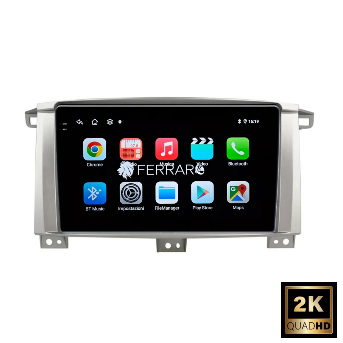 (PRENOTA) Autoradio per Toyota Land Cruiser LC100 9" 2K (1998-2007) Android, Bluetooth, CarPlay, Android Auto, 12/256GB Ram