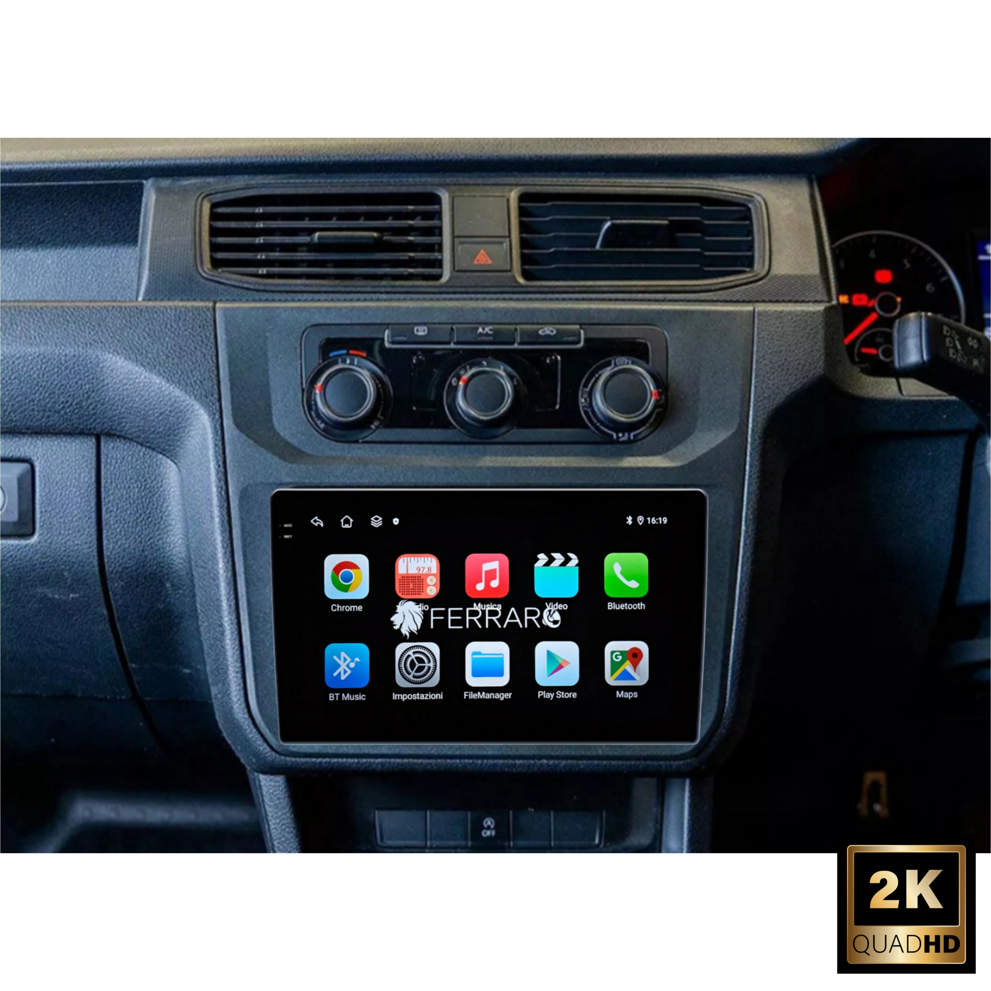 Autoradio per Volkswagen Caddy 9" 2K | 2004-2021 | Android | Bluetooth | CarPlay | Android Auto | 12/256GB Ram - Image 4