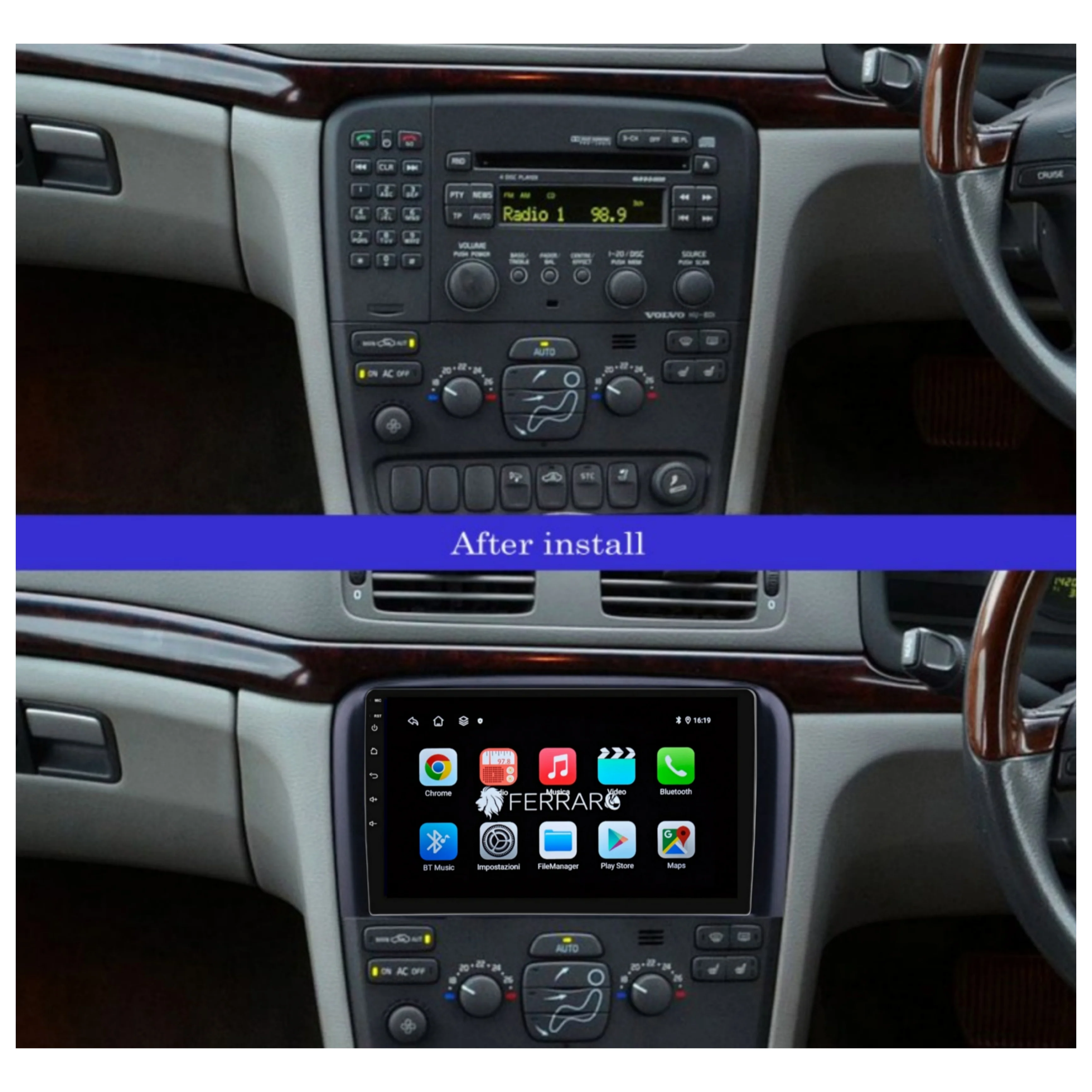 Autoradio per Volvo S80 9" (1998-2006) Android, Bluetooth, CarPlay, Android Auto, 2GB/4GB/6GB/8GB Ram - Image 4