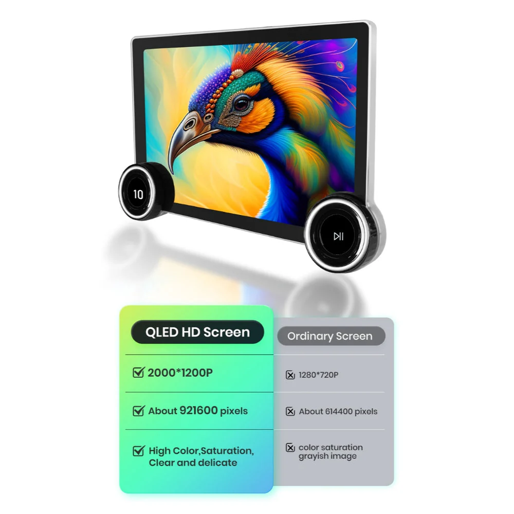 Autoradio Universale Fisso (Android) 2Din 11.8" Pollici 2K, Bluetooth, CarPlay, Android Auto, 4/64GB Ram - Image 4
