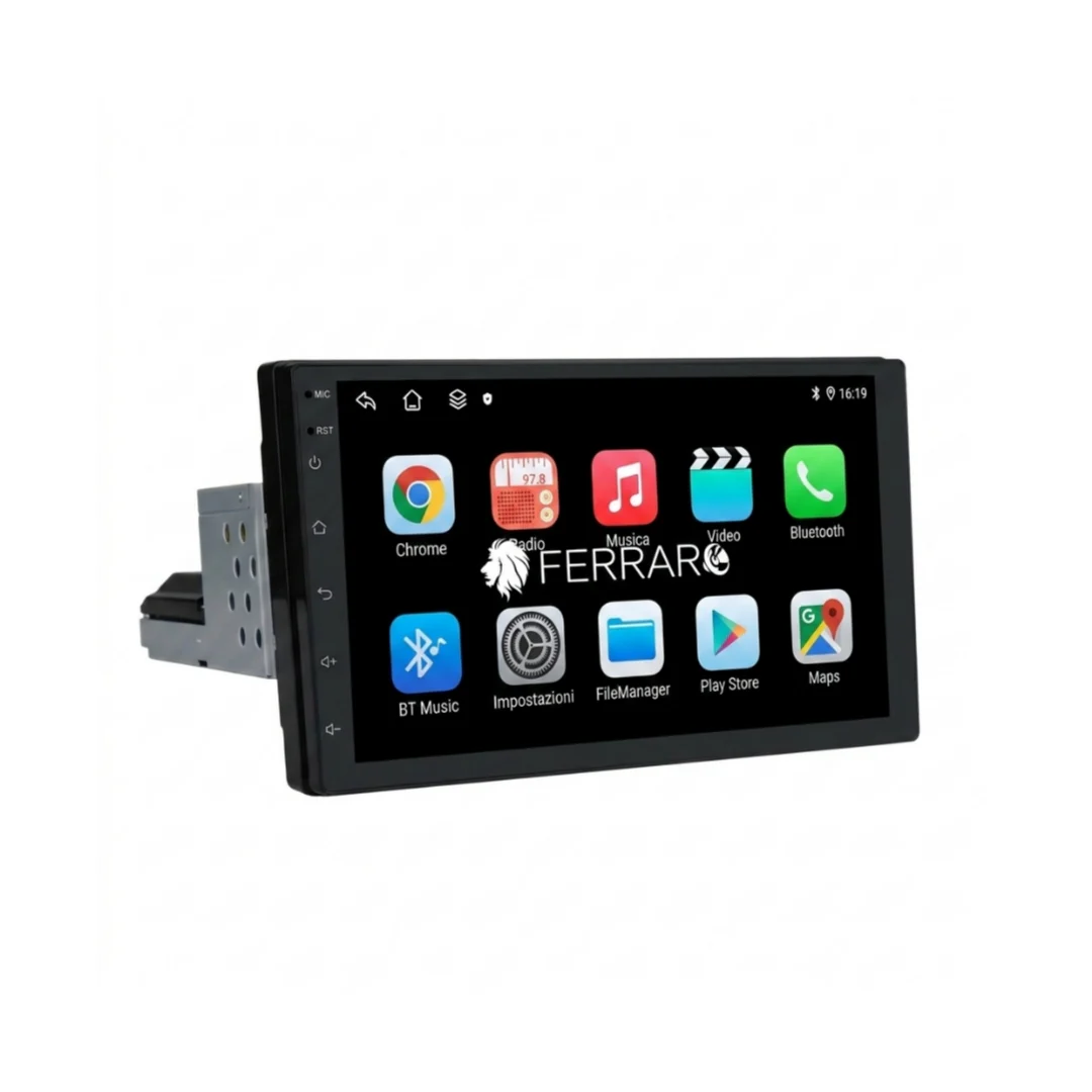 Autoradio Universale Fisso (Android) 1Din 7" Pollici, Bluetooth, CarPlay, Android Auto, 2GB/4GB/8GB Ram