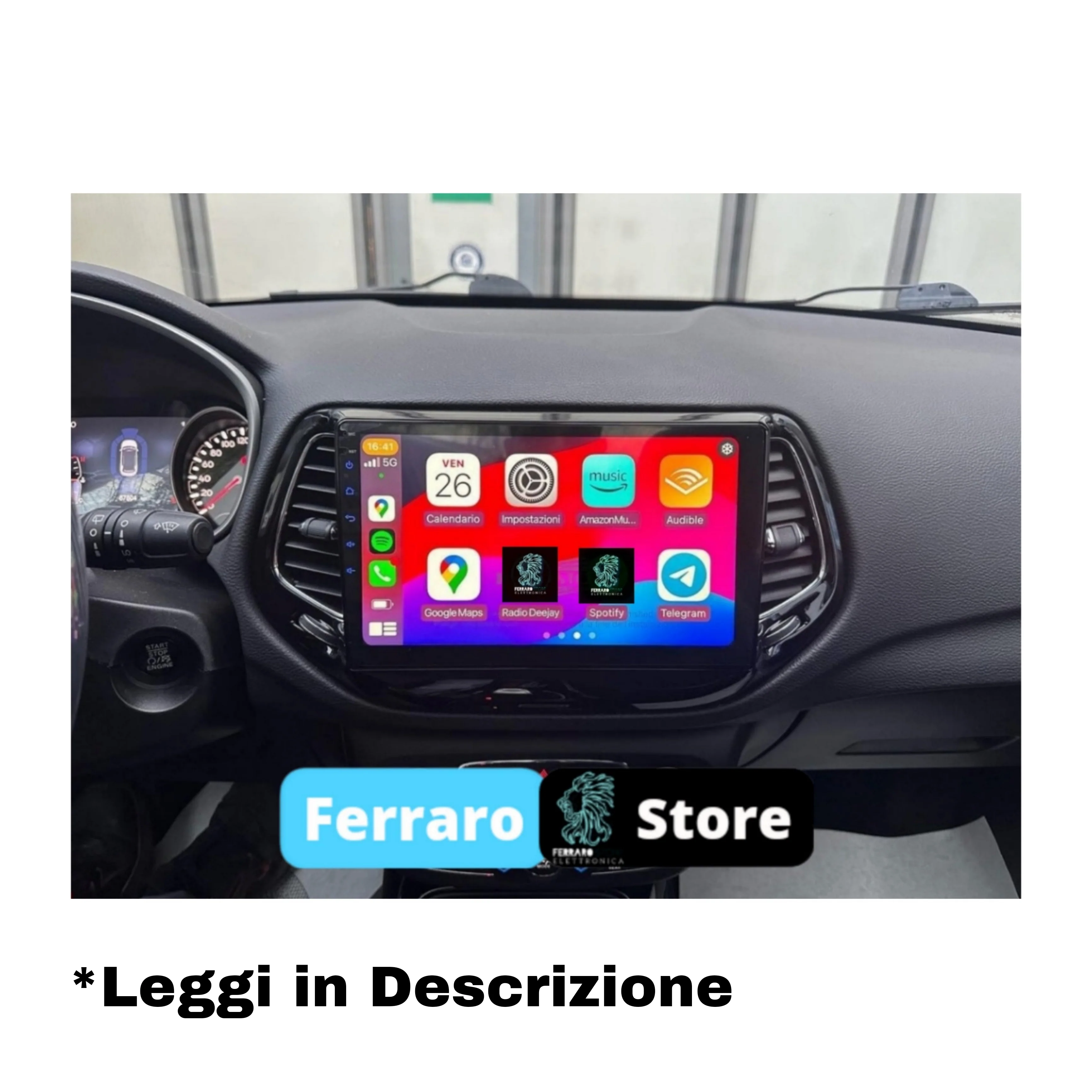 Autoradio Ferraro Universale Fisso (Android) 2Din 10.1"Pollici, Bluetooth, CarPlay e Android Auto, 2GB/4GB/8GB Ram - Image 4