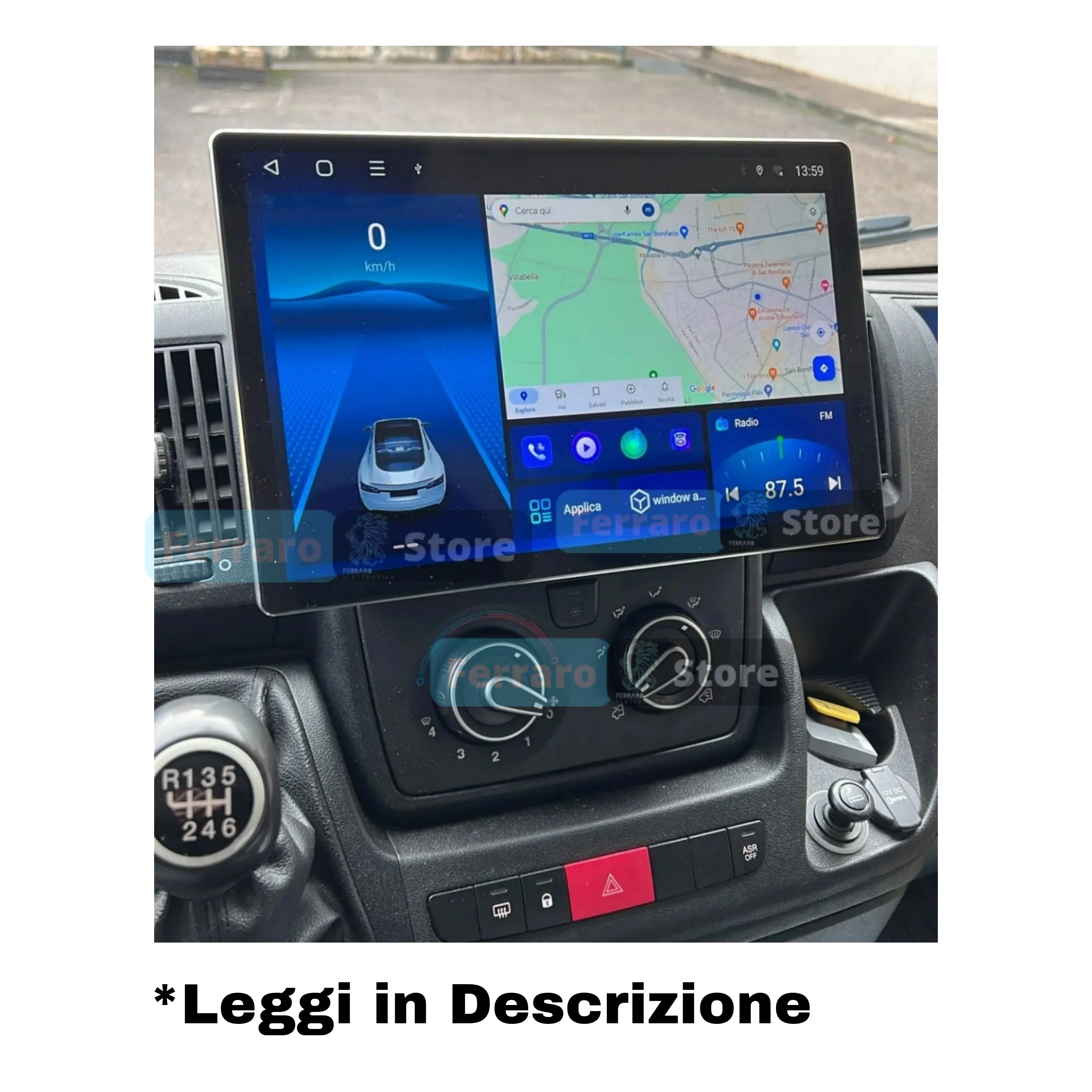 Autoradio Universale Fisso (Android) 2Din 11.5"Pollici, Android, Bluetooth, CarPlay, Android Auto, 4/64GB Ram - Image 2