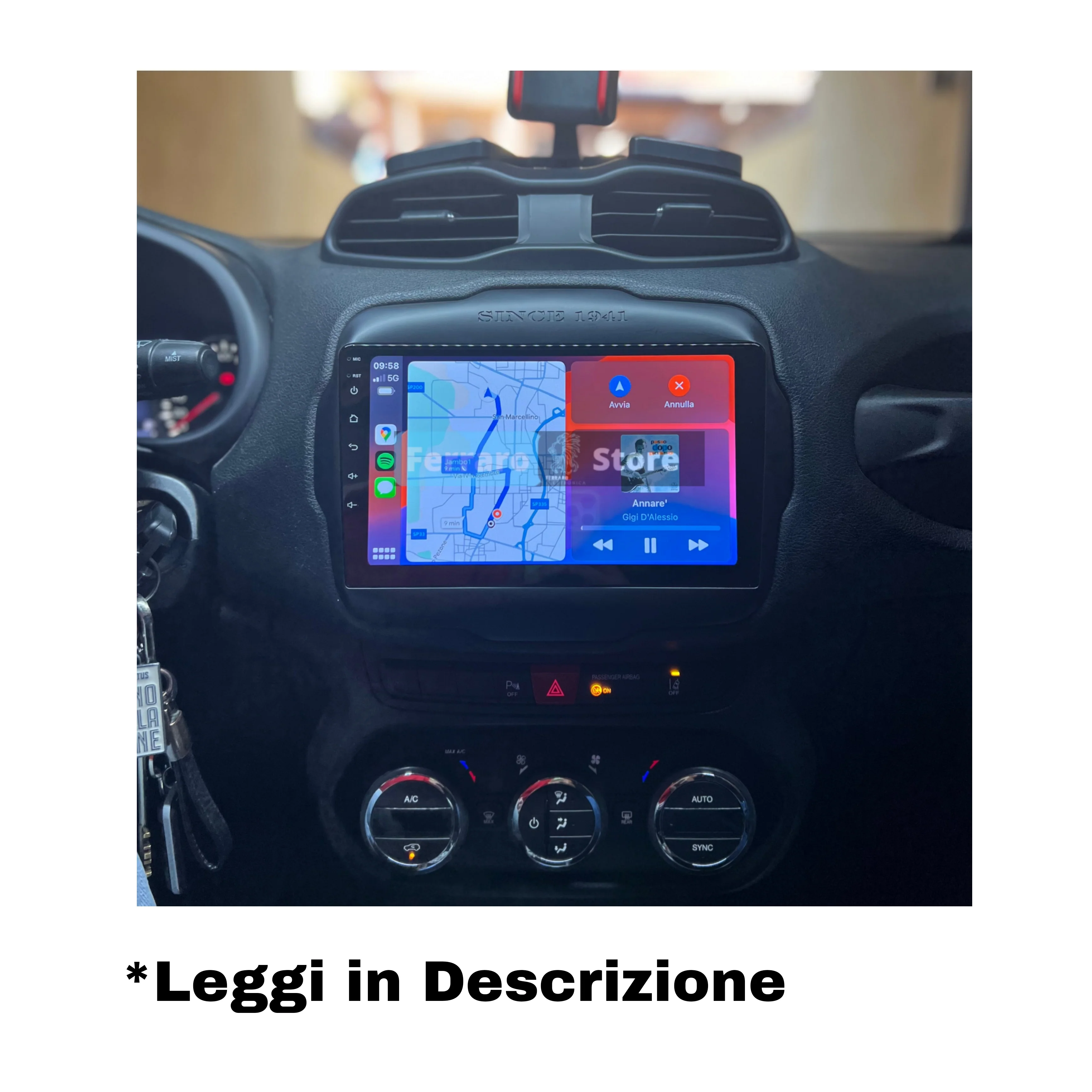 Autoradio Ferraro, Universale Fisso (Android) 2Din 9" Pollici, Bluetooth, CarPlay e Android Auto, 2GB/4GB/6GB/8GB Ram - Image 4