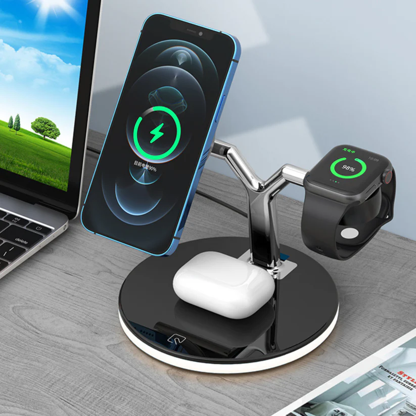Stazione di Carica Wireless 3 in 1, Smartphone, Cuffie, Appletwatch - Image 6