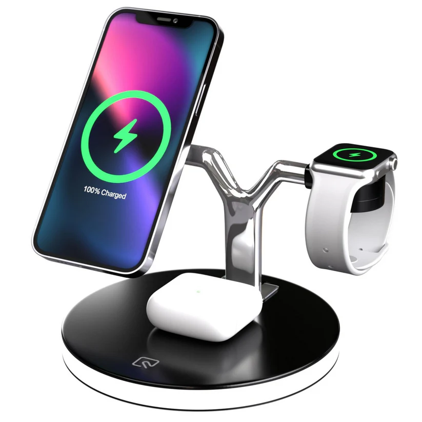 Stazione di Carica Wireless 3 in 1, Smartphone, Cuffie, Appletwatch - Image 7