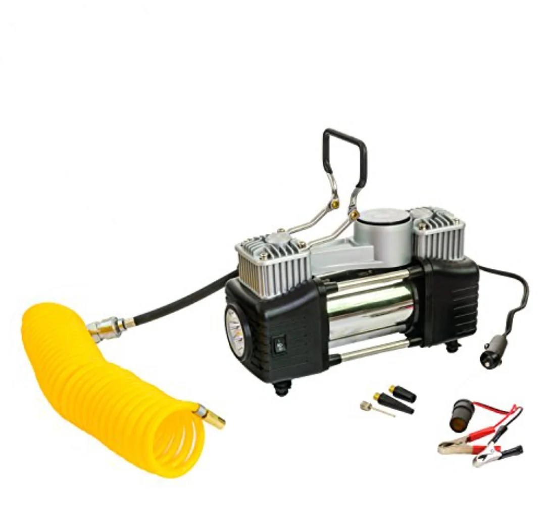 Compressore ad Aria Portatile, Auto, Bici, Moto, Manometro, Doppio Pistone con Manometro, 85L/min, Borsa - Image 3