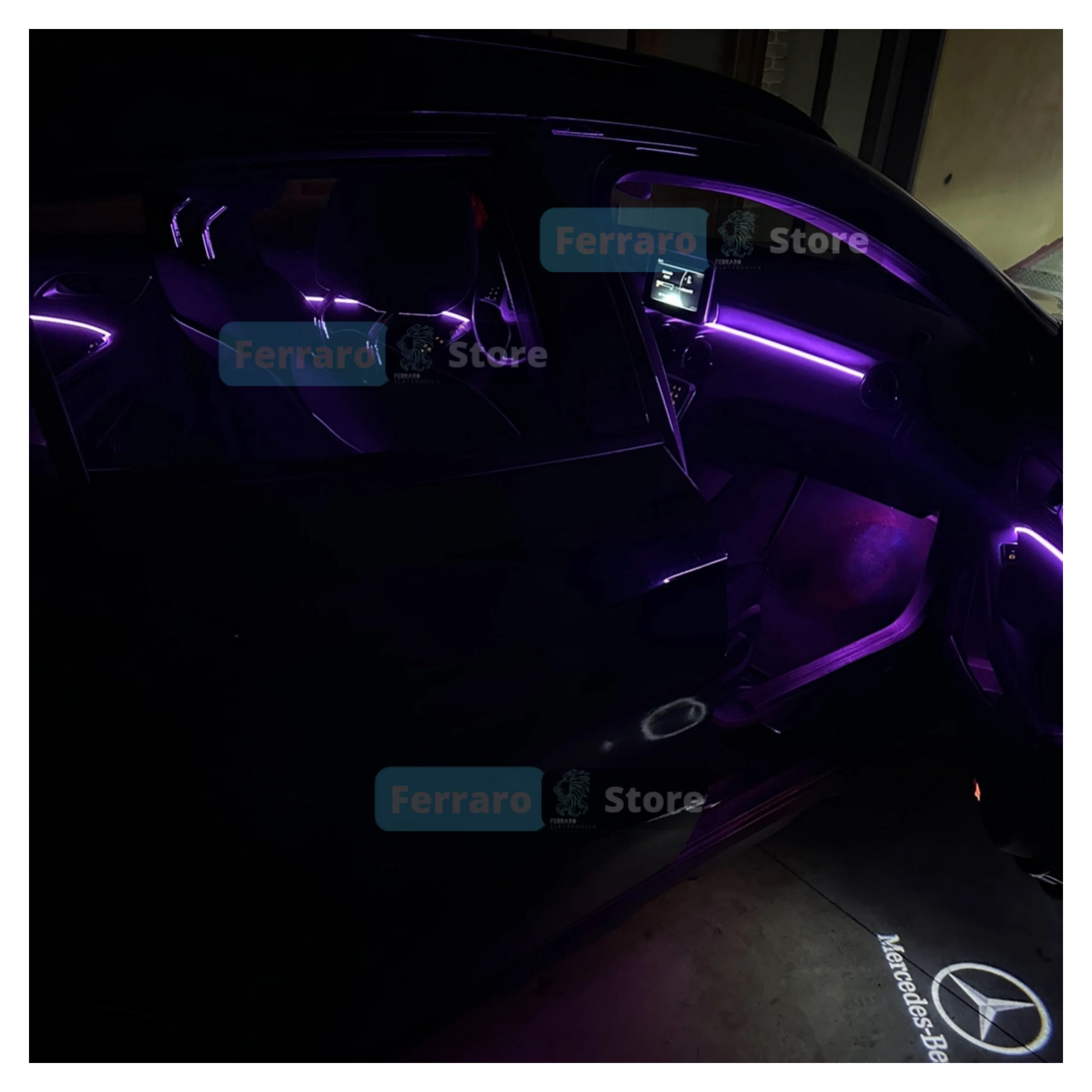 Ambient Light per per Mercedes GLA x156, Universale, Luci Ambiente con Comando da App, RGB Led, Led Dinamico - Image 4