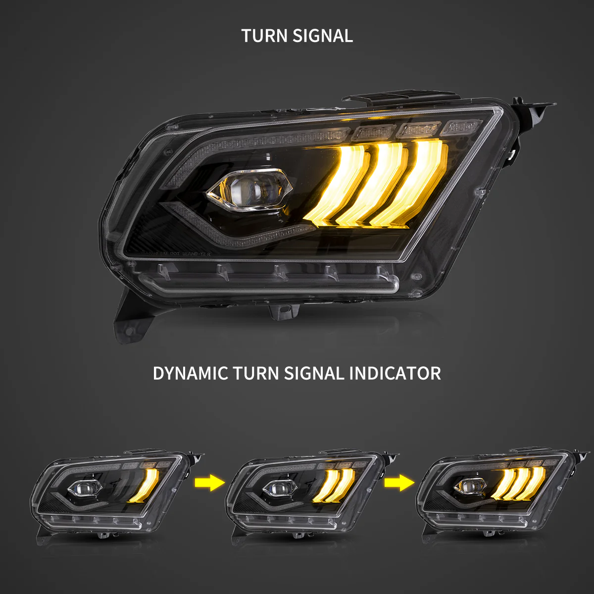 (PRENOTA) Fanali Anteriore Completo per Ford Mustang 5ª Serie (2010-2014) a LED - Image 3