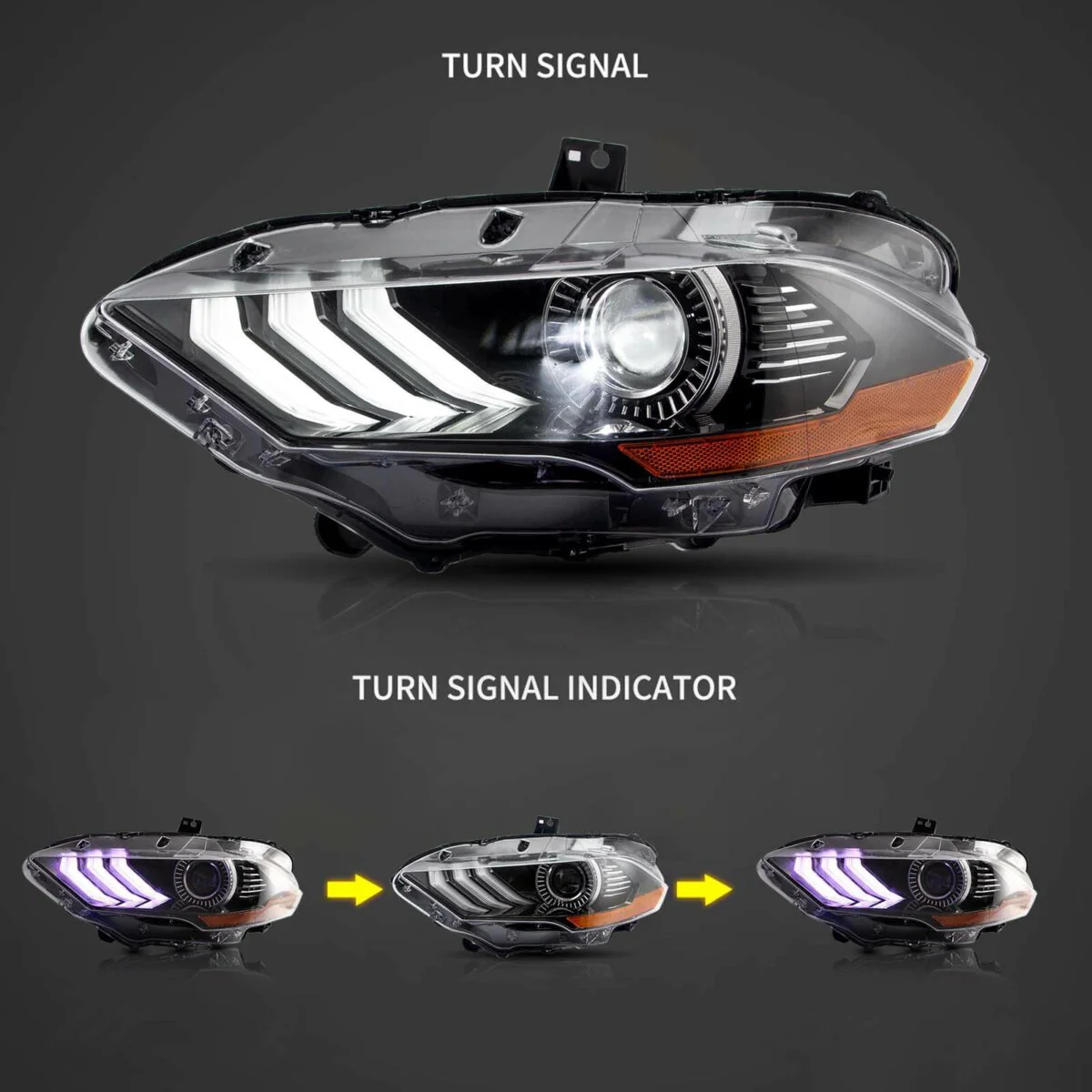 (PRENOTA) Fanali Anteriore Completo per Ford Mustang 6ª Serie (2018-2024) a LED, RGB - Image 4