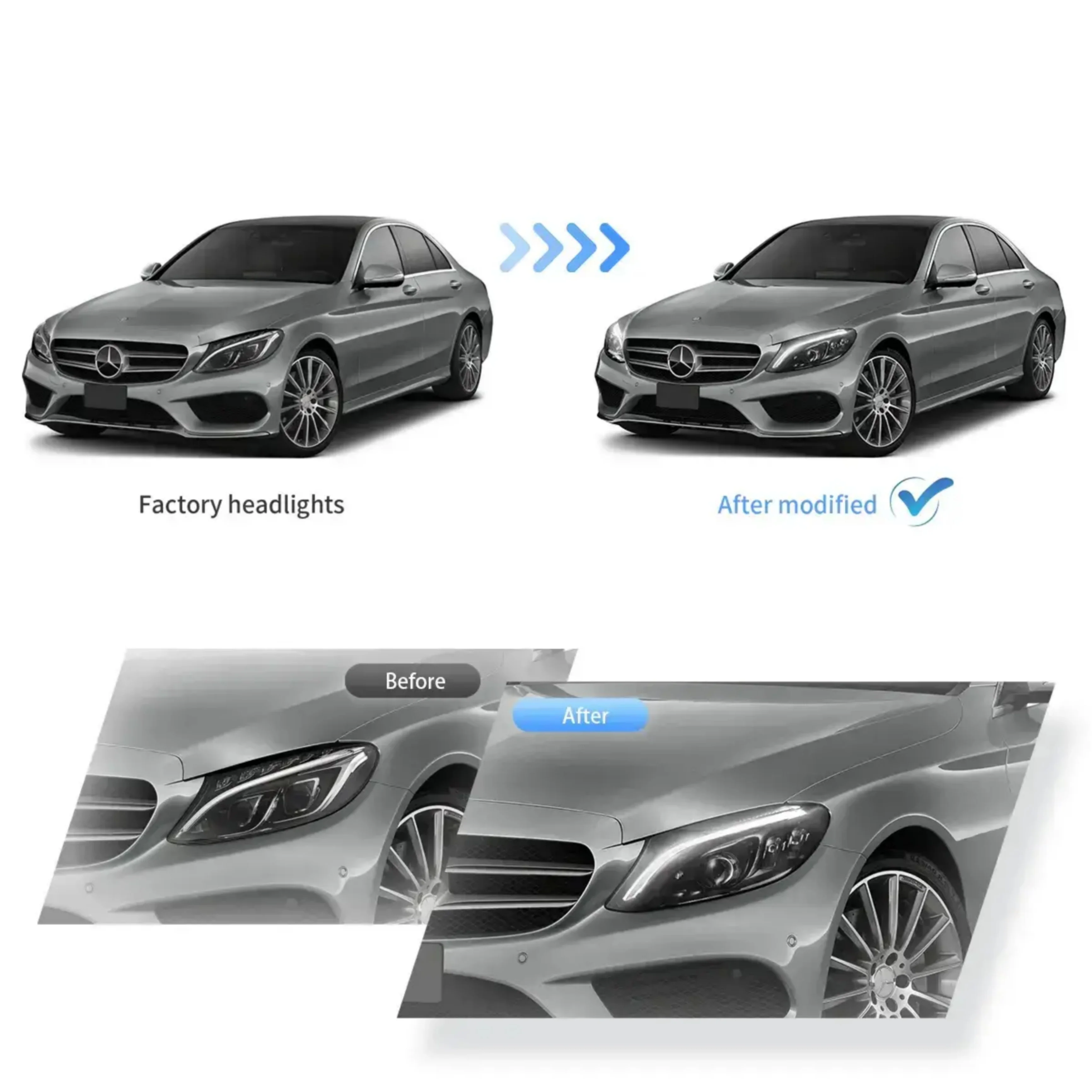 (PRENOTA) Fanali  Anteriore Completo per Mercedes Classe C W205 (2015-2021) a LED - Image 6