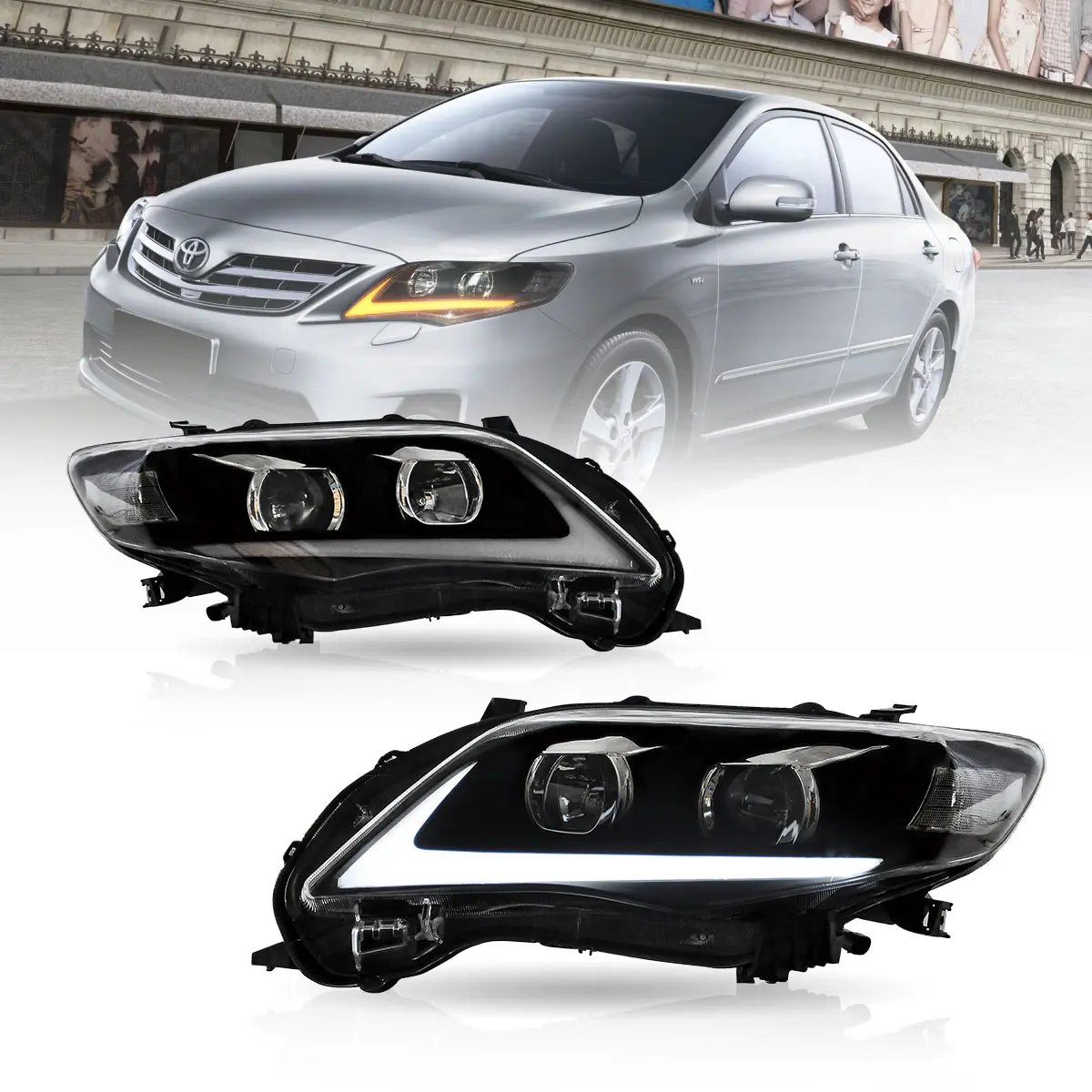 (PRENOTA) Fanali Anteriore Completo per Toyota Corolla (2011-2013) a LED
