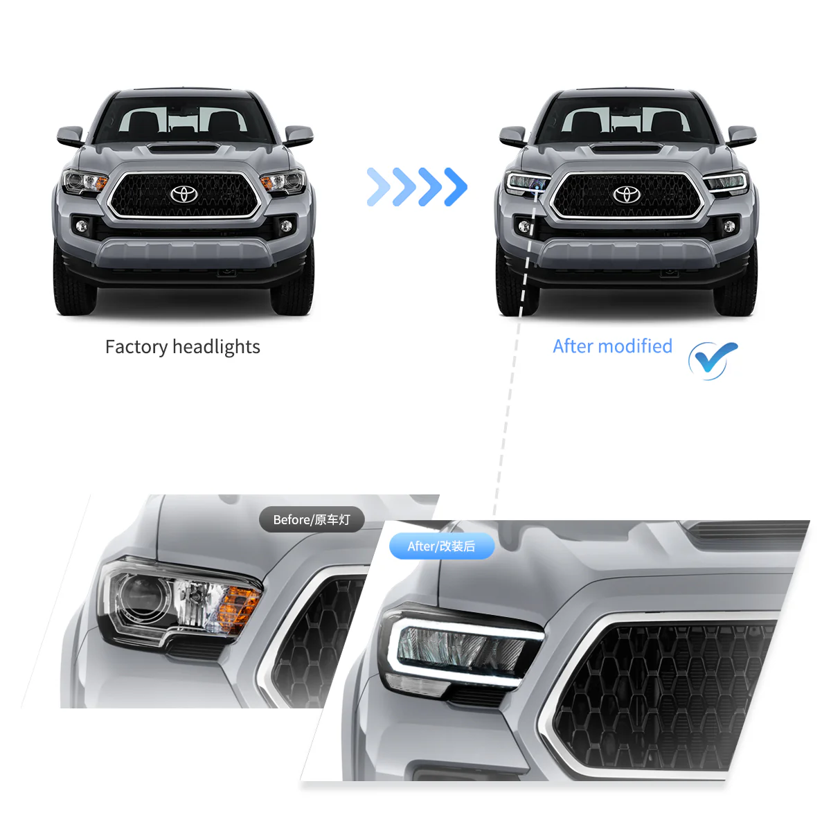 (PRENOTA) Fanali Anteriore Completo per Toyota Tacoma N300 (2016-2023) a LED - Image 6