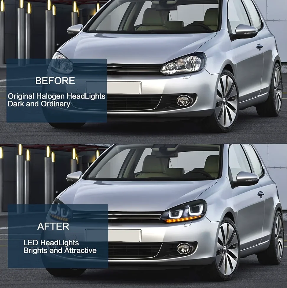 (PRENOTA) Fanali Anteriore Completo per Volkswagen Golf VI, MK6 (2008-2012) a LED - Image 6