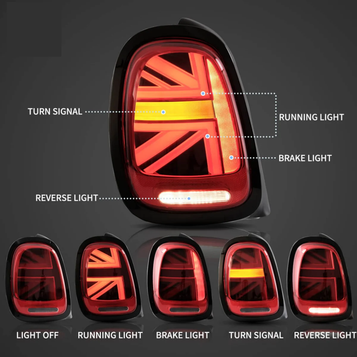 (PRENOTA)Fanali Posteriore Completo per BMW Mini Cooper F55, F56, F57 (2014-2018) a LED - Image 6