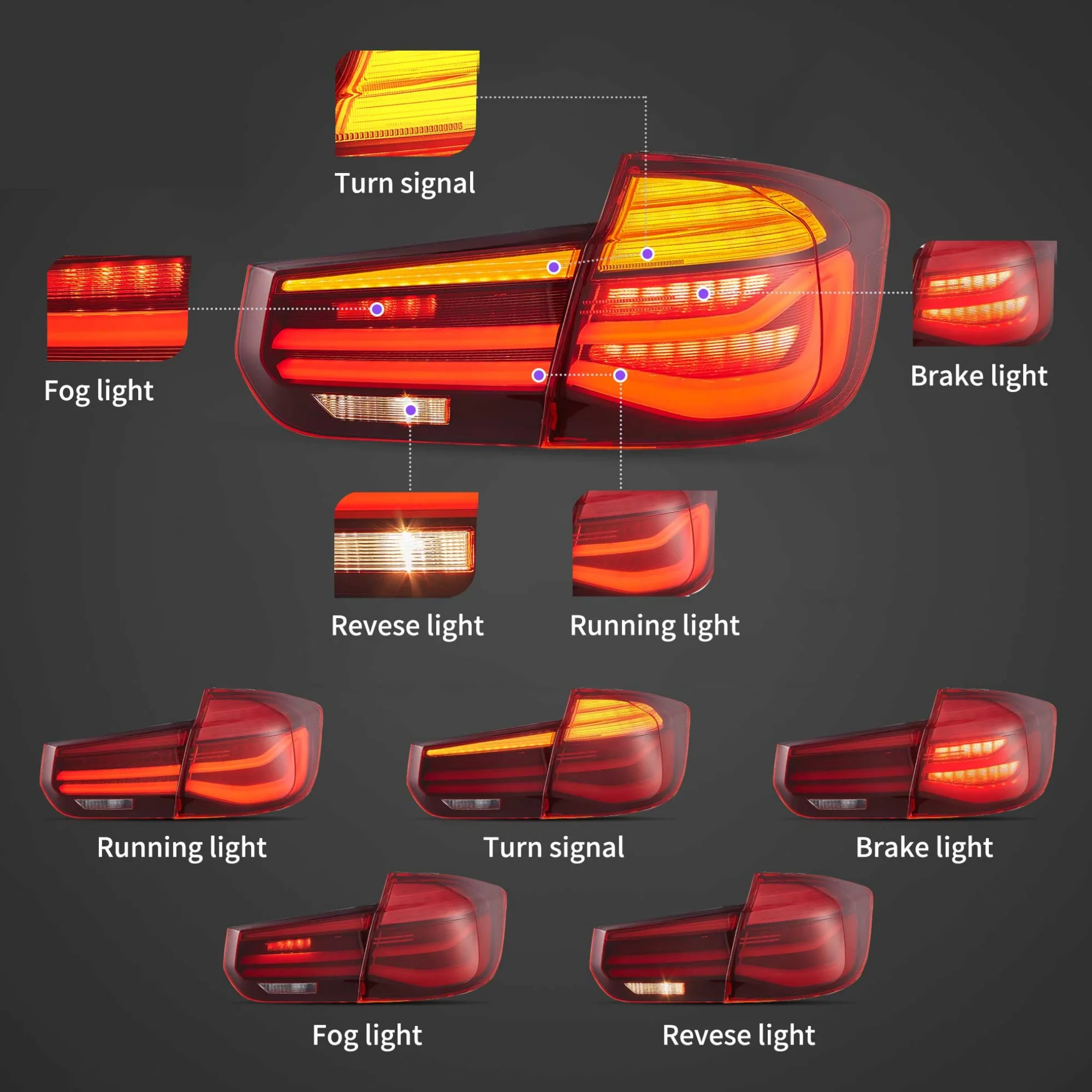 (PRENOTA) Fanali Posteriore Completo per BMW Serie 3 F31, Touring Station Wagon (2012-2019) a LED - Image 6