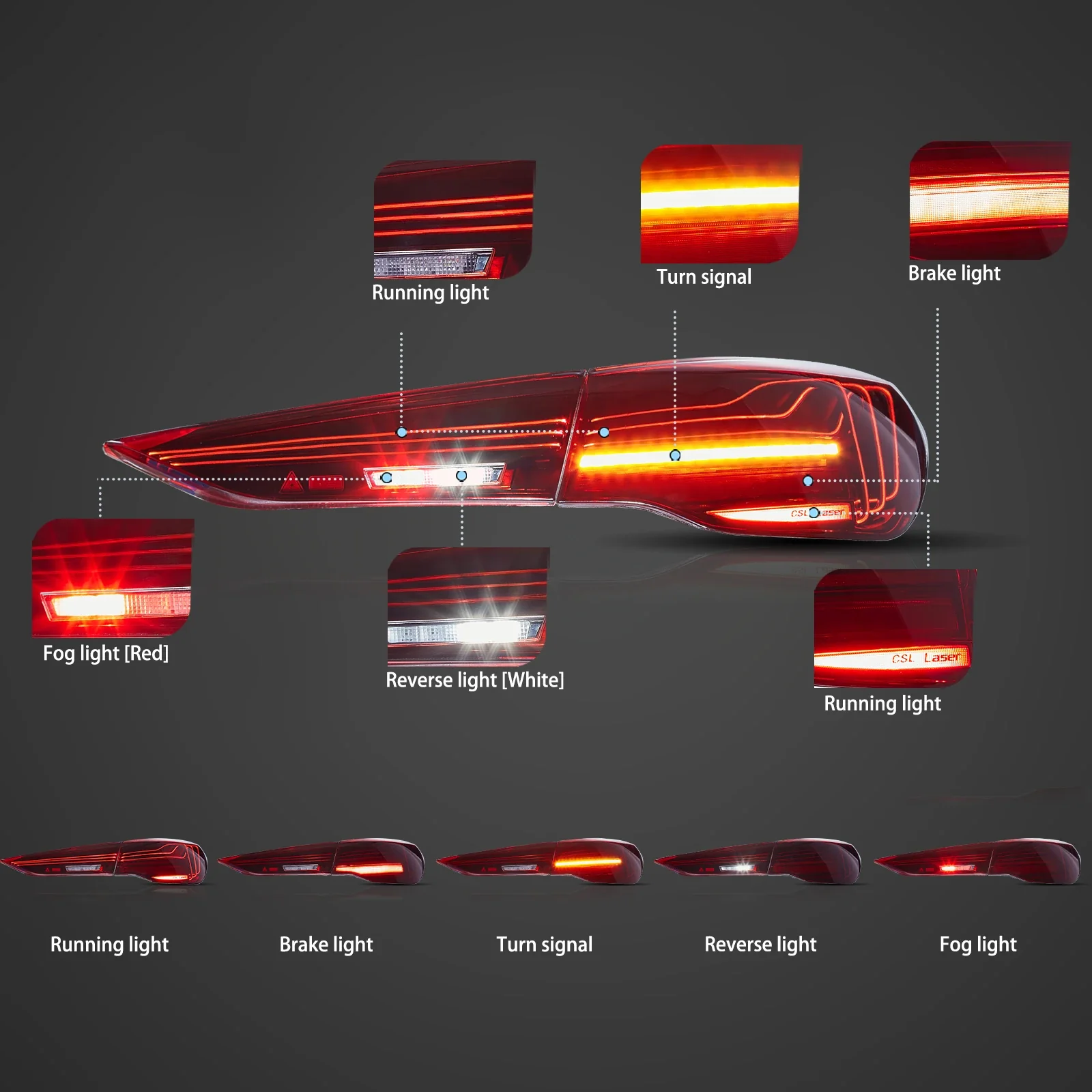 (PRENOTA) Fanali  Posteriore Completo per BMW Serie 4 G22, G23, G26, G82, G83 (Dal 2020>) a LED - Image 2