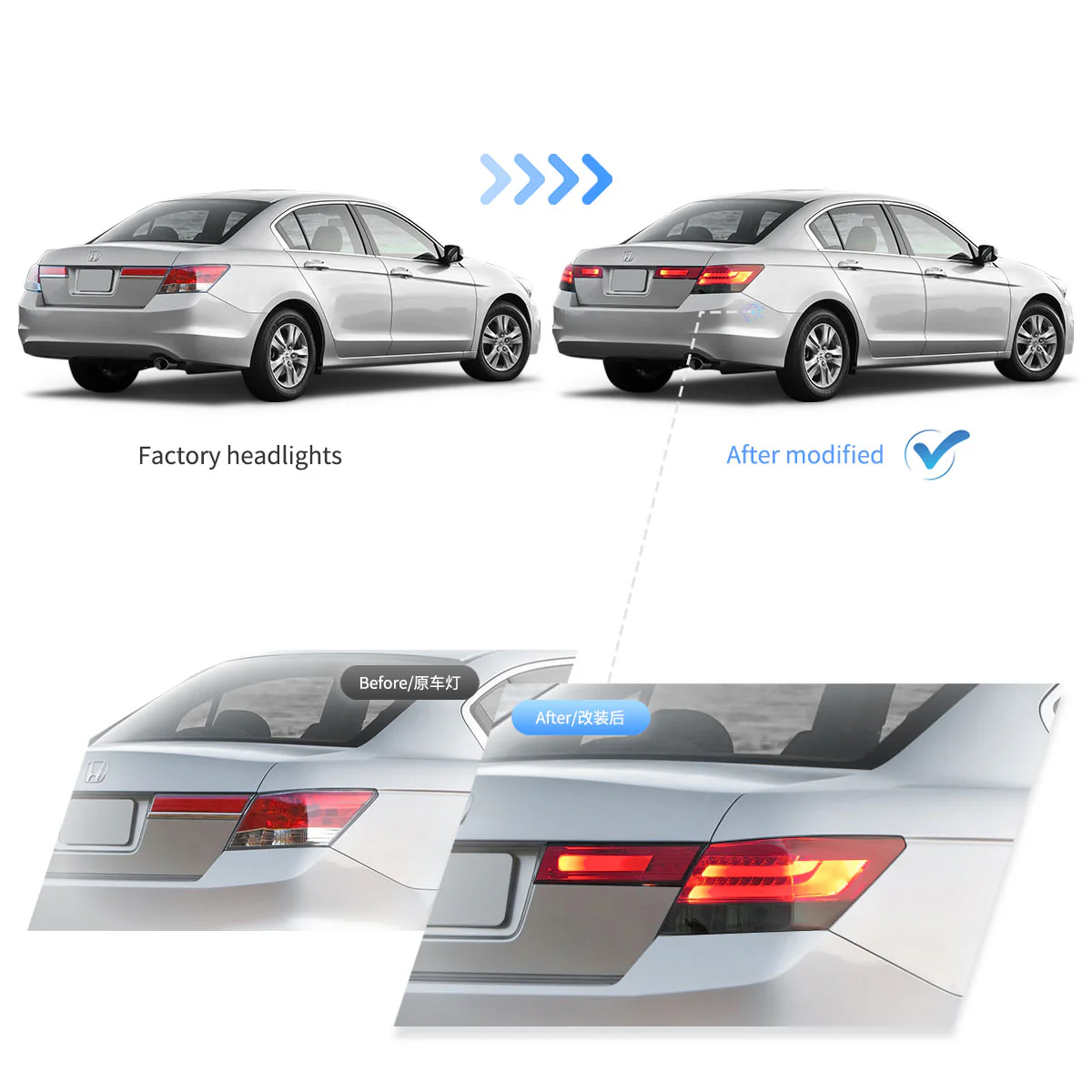 (PRENOTA) Fanali Posteriore Completo per Honda Accord VIII (2008-2012) a LED - Image 3