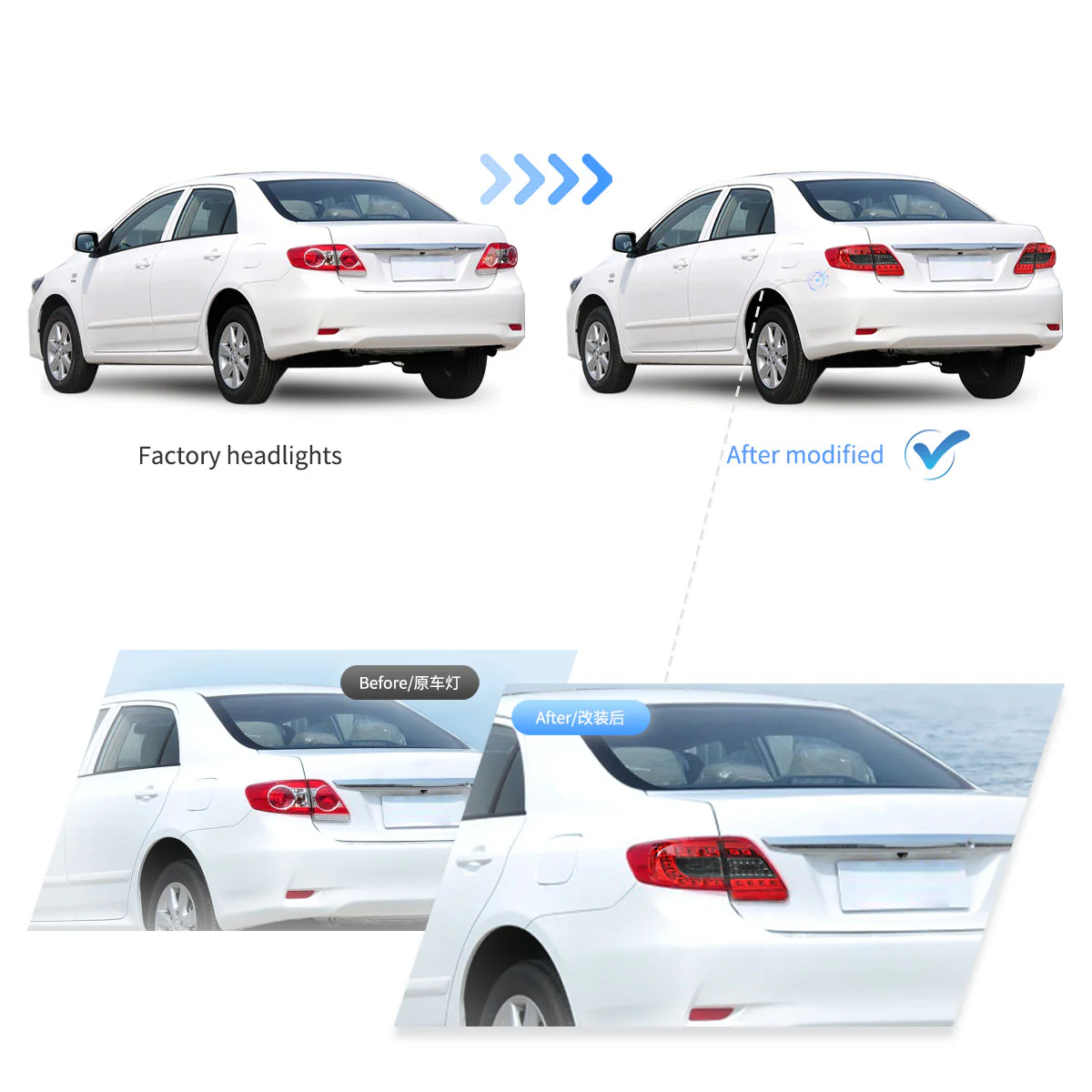 (PRENOTA) Fanali Posteriore Completo per Toyota Corolla E140 (2011-2013) a LED - Image 3