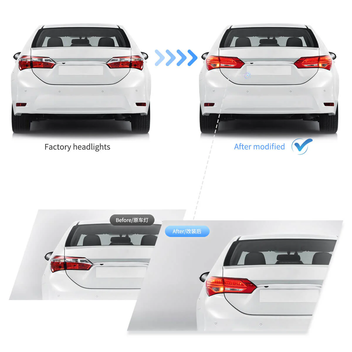 (PRENOTA) Fanali Posteriore Completo per Toyota Corolla E170 (2013-2017) a LED - Image 5
