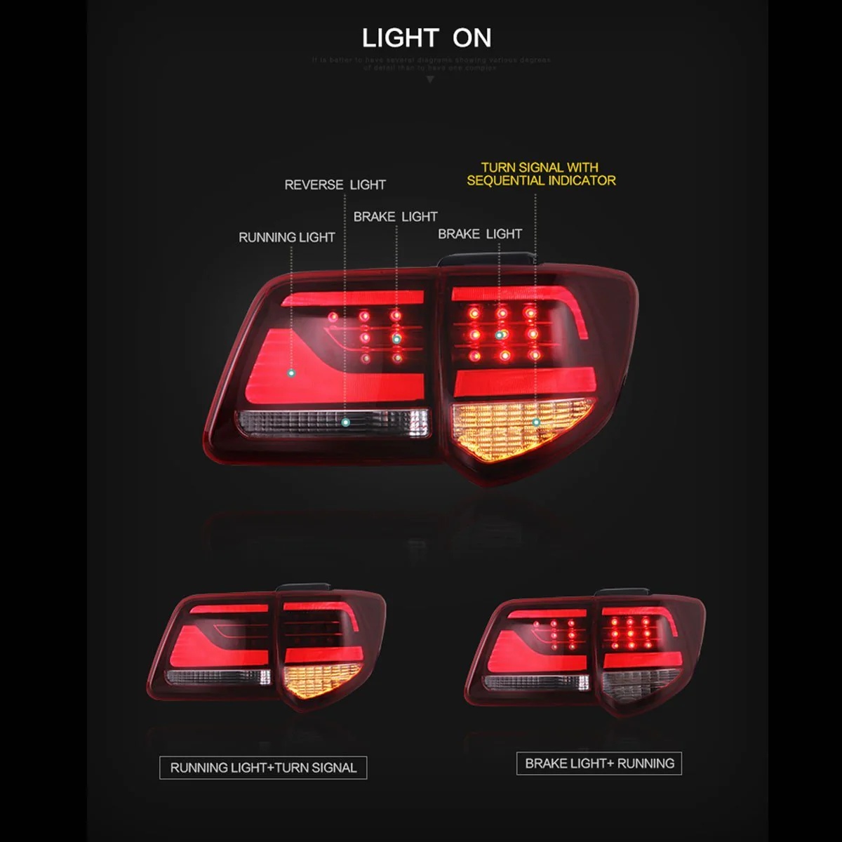 (PRENOTA) Fanali Posteriore Completo per Toyota Fortuner (2011-2015) a LED - Image 2