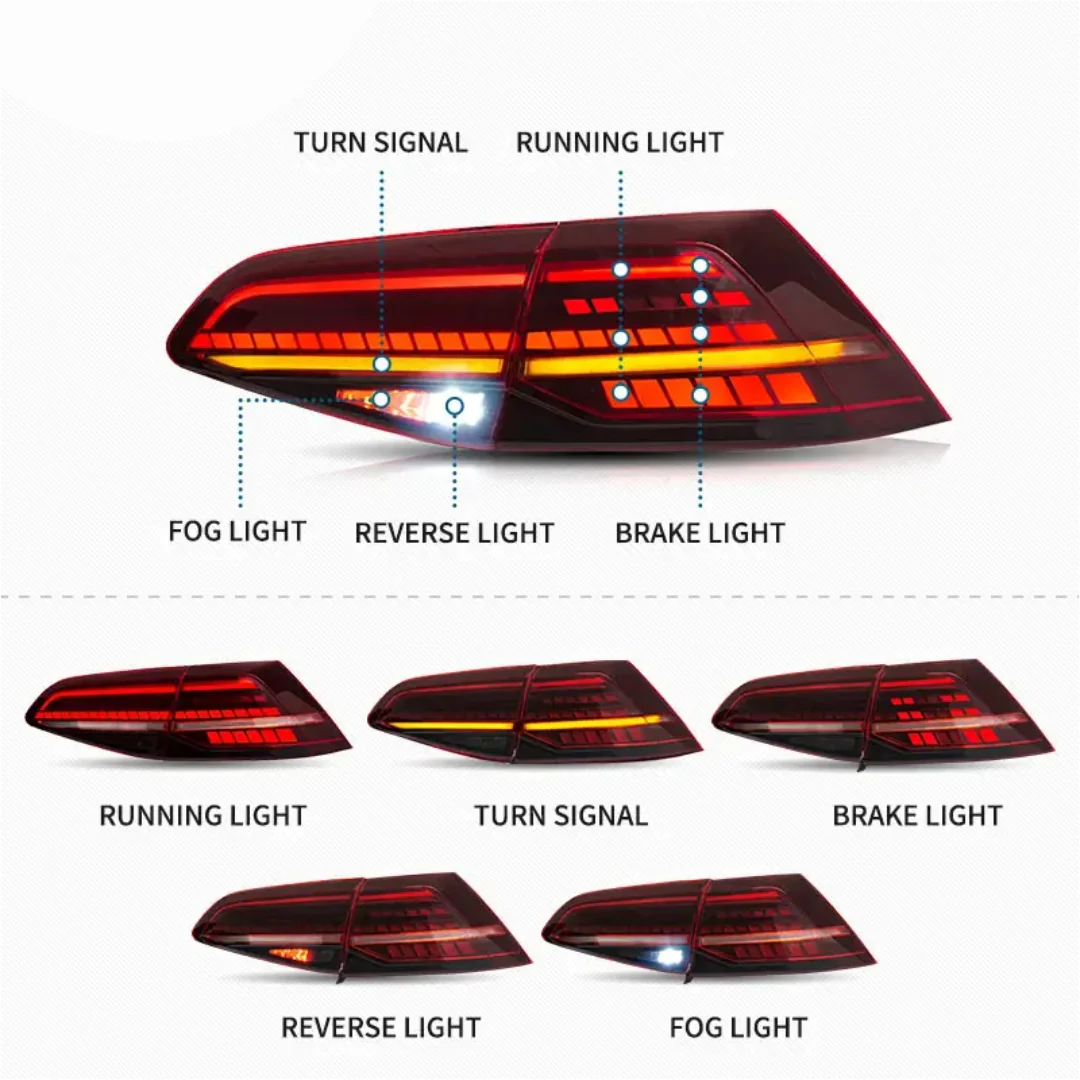 (PRENOTA) Fanali Posteriore Completo per Volkswagen Golf VII, MK7 (2012-2021) a LED - Image 3