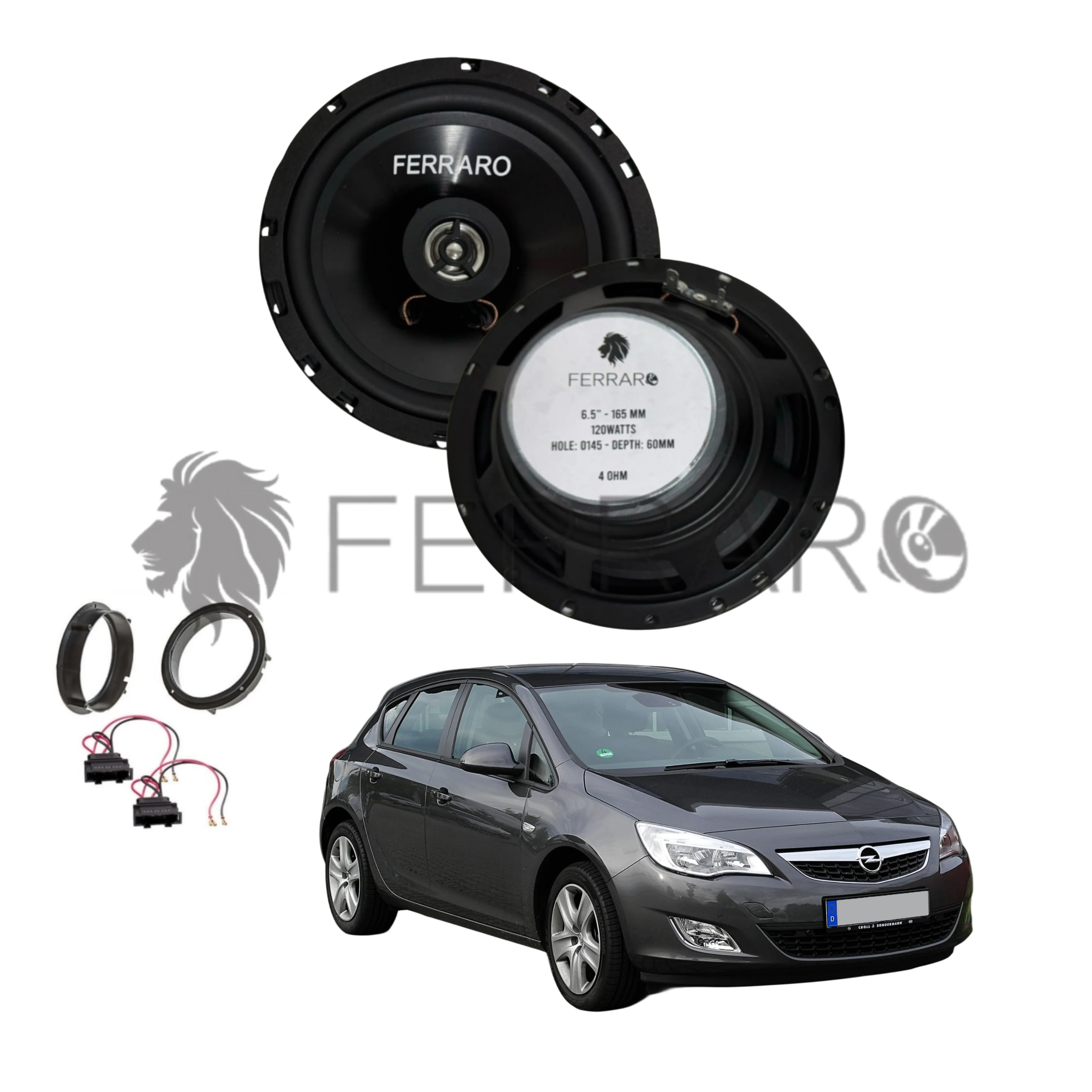 FerraroStore Kit 2 Altoparlanti, ASC-652PC, Ant o Post, Opel Astra J (2009-2015)