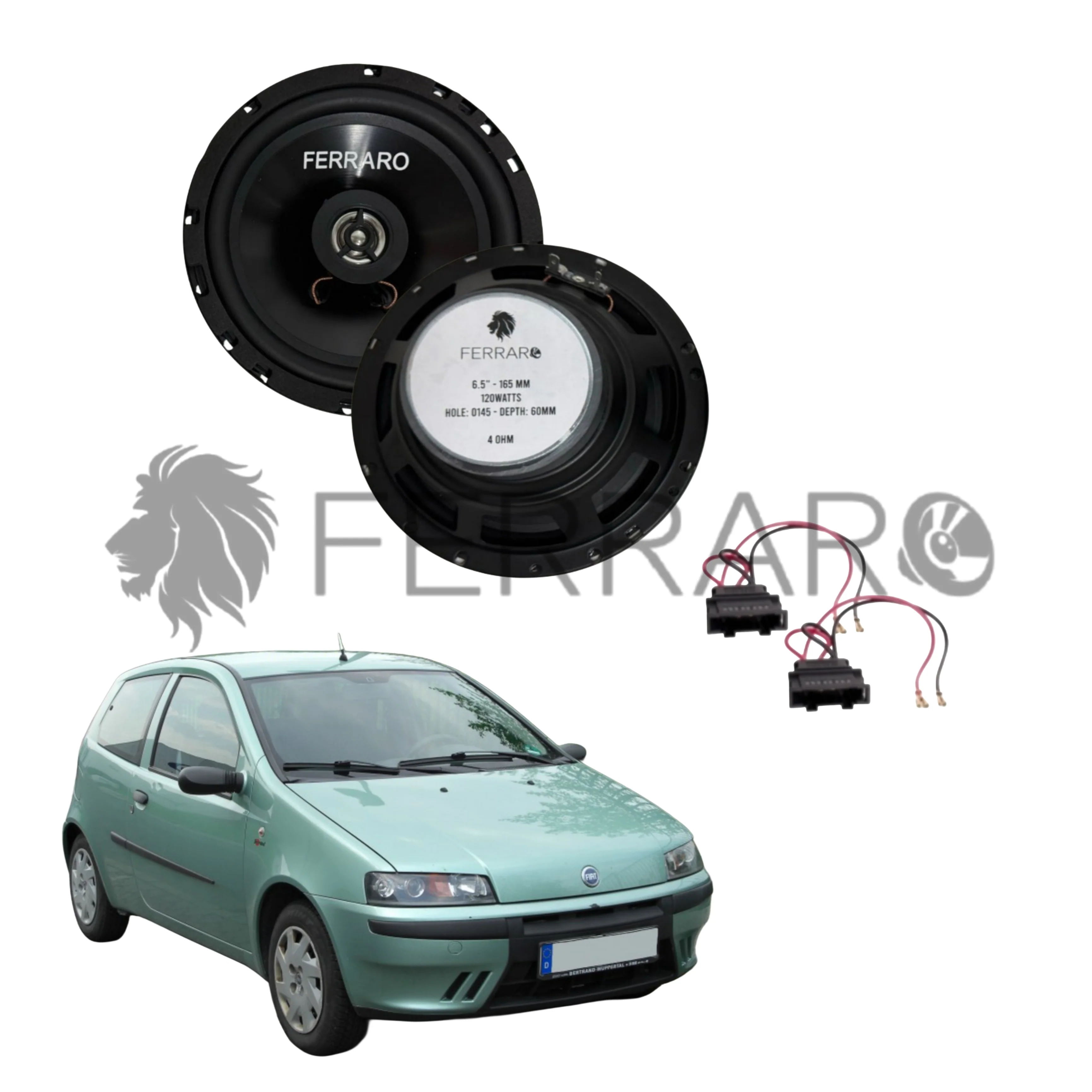 FerraroStore Kit 2 Altoparlanti, ASC-652PC, Anteriori, Fiat Punto (1999/2010)