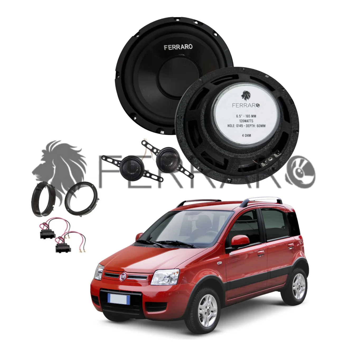 FerraroStore Kit 2 Altoparlanti, ASK-165.2, Ant o Post, Panda 2ª Serie 169 (2003-2013)