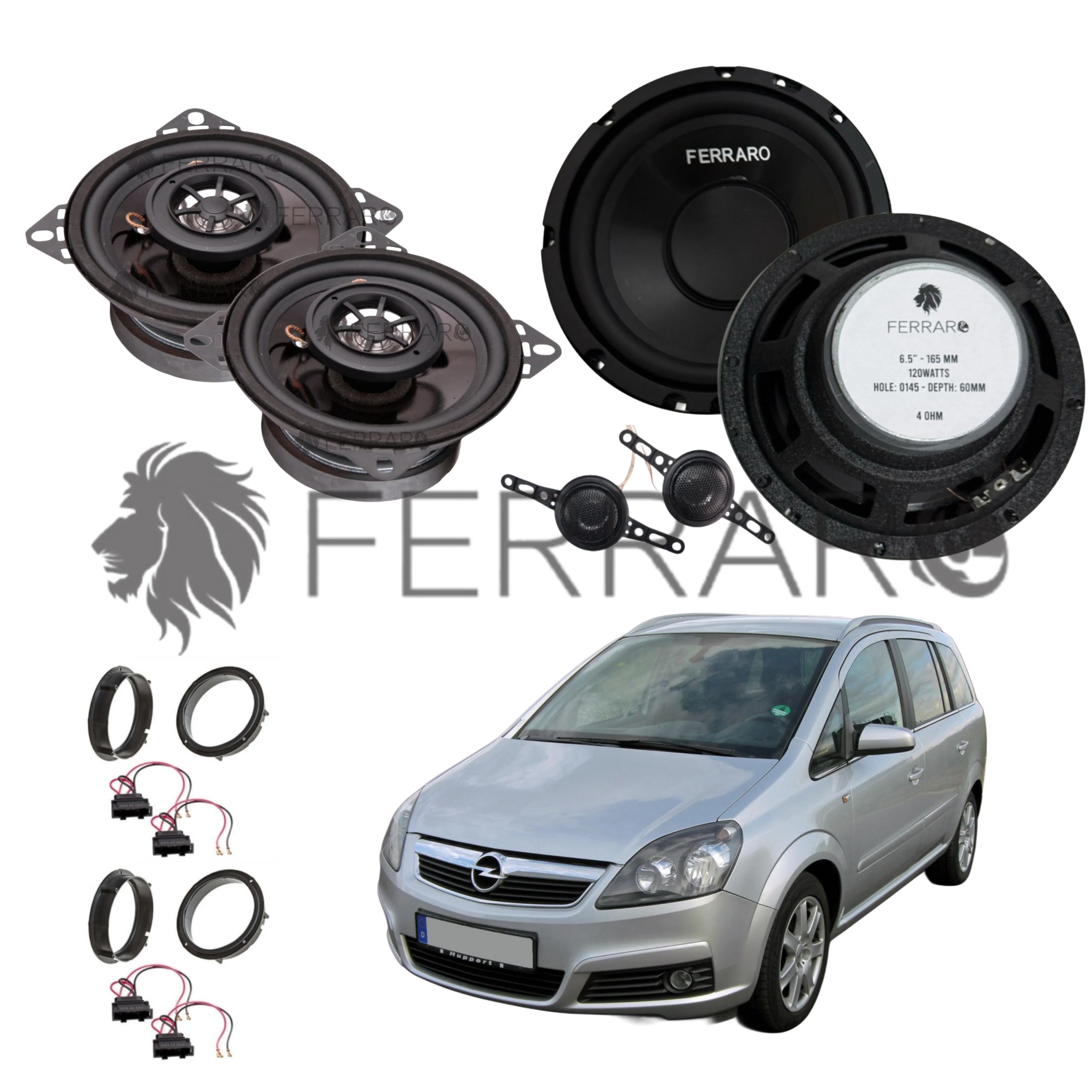 FerraroStore Kit 4 Altoparlanti, ASK-165.2, ASC-452.PC, Ant/Post, Opel Zafira B (2005-2014)