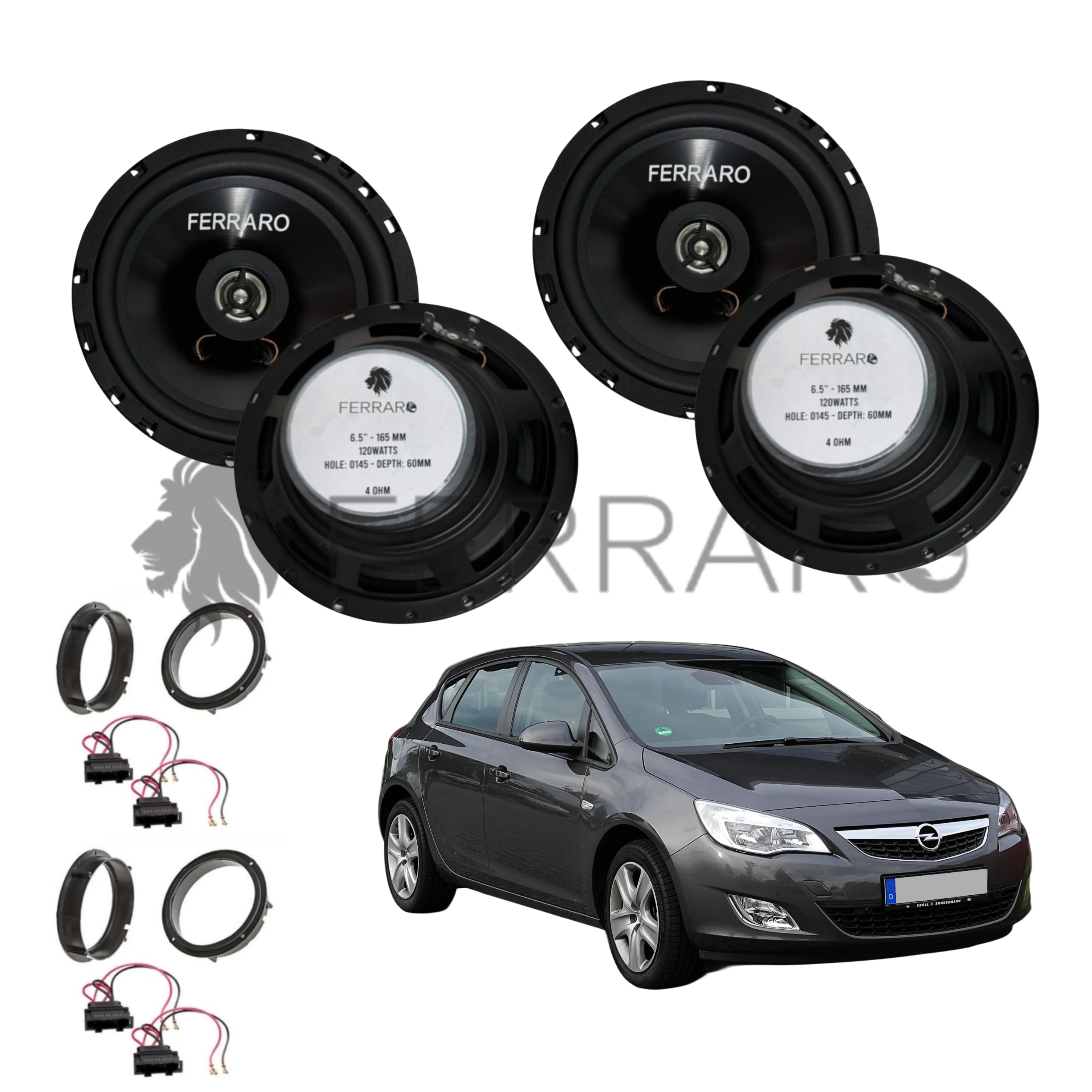 FerraroStore Kit 4 Altoparlanti, ASC-652PC, Ant/Post, Opel Astra J (2009-2015)