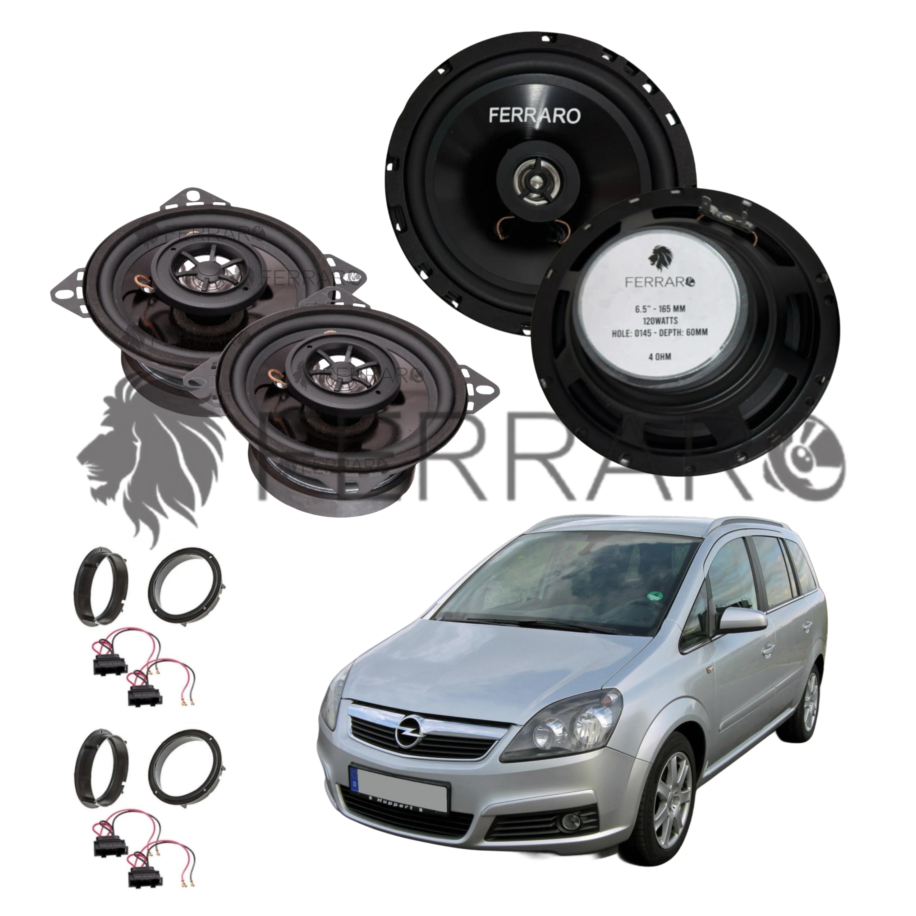 FerraroStore Kit 4 Altoparlanti, ASC-652PC, ASC-452.PC, Ant/Post, Opel Zafira B (2005-2014)