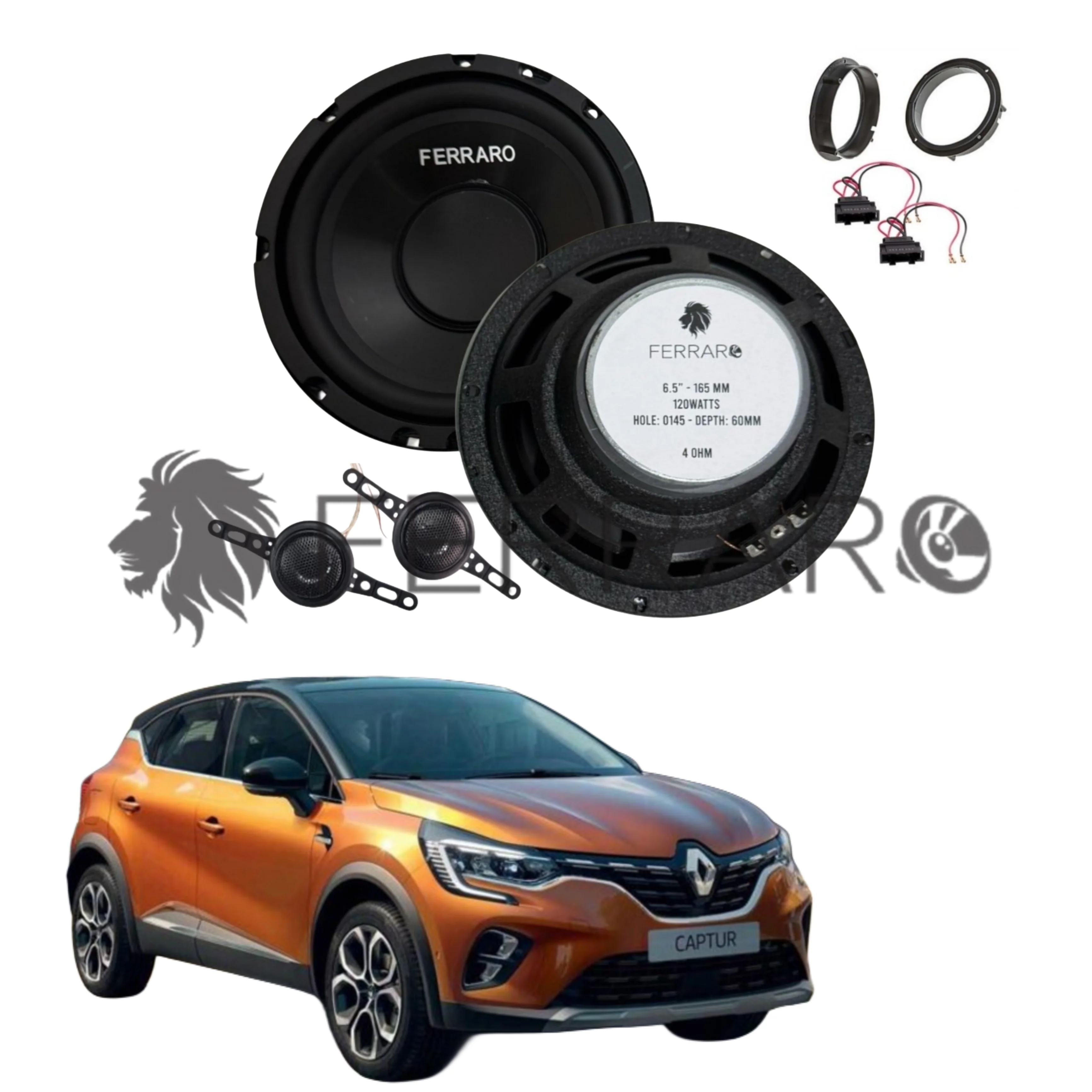 FerraroStore Kit 4 Altoparlanti, ASK-165.2, Ant o Post, Renault Captur I, 1ª Serie (2013-2019)