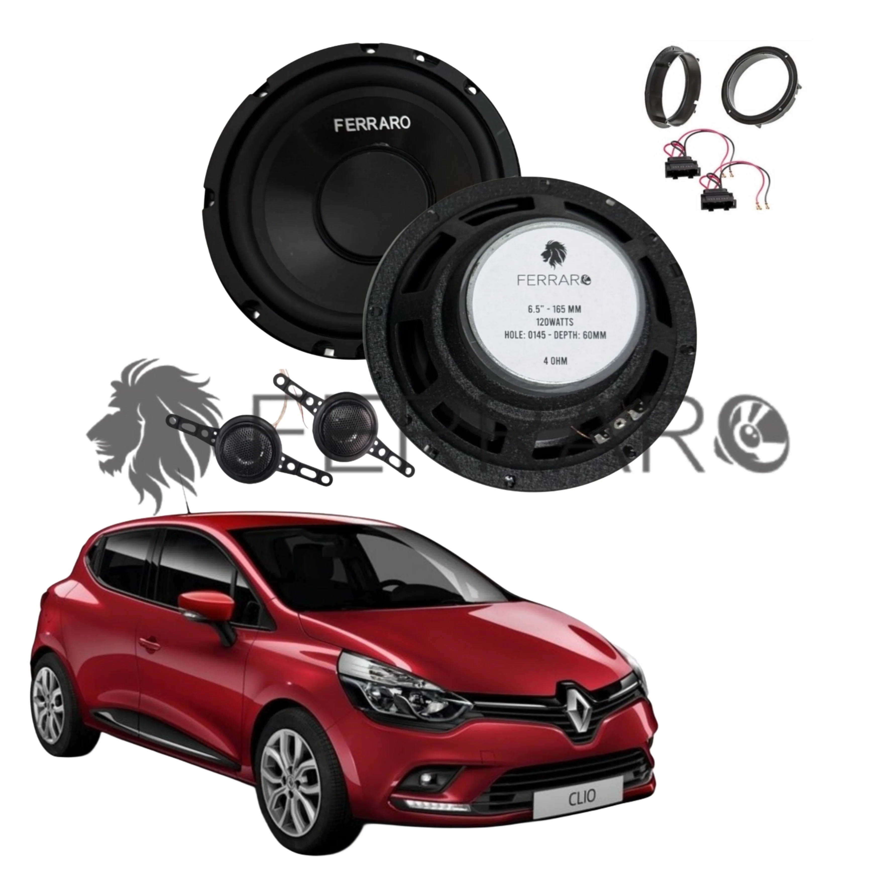 FerraroStore Kit 4 Altoparlanti, ASK-165.2, Ant o Post, Renault Clio V, 5ª Serie (Dal 2019>)