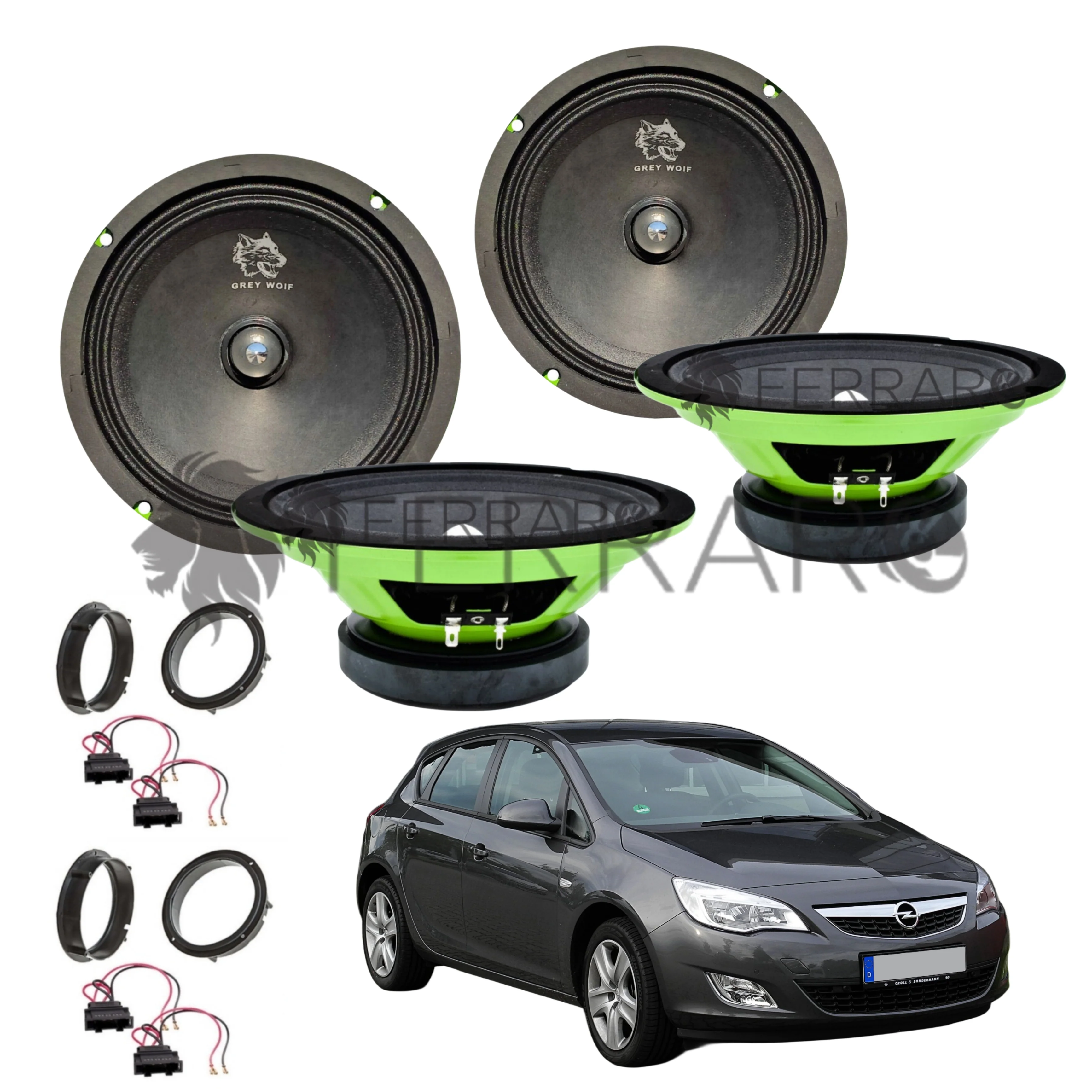 FerraroStore Kit 4 Altoparlanti, PV165.3, Ant/Post, Opel Astra J (2009-2015)
