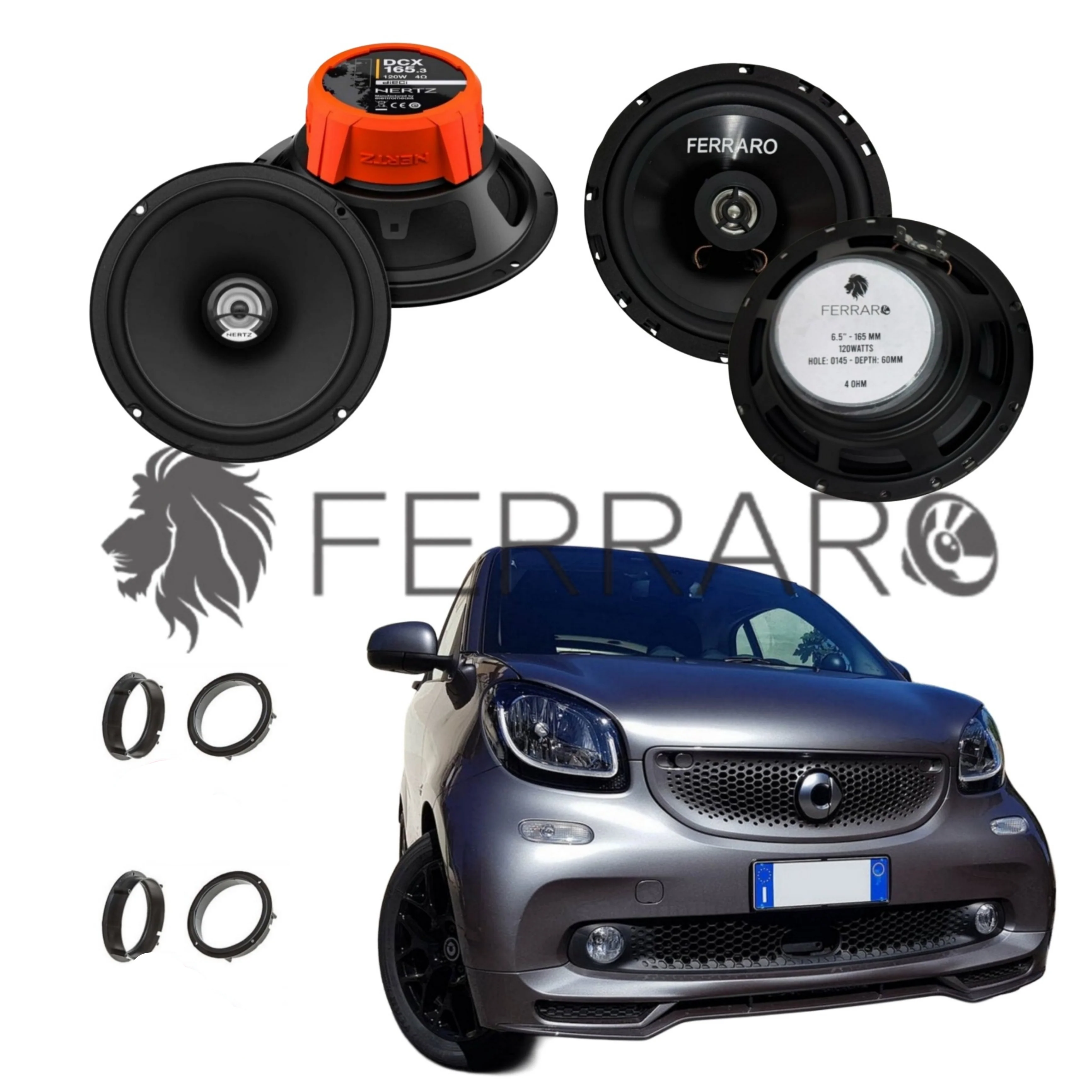 FerraroStore Kit 4 Casse, DCX 165.3, ASC-652PC, Ant/Post | Smart ForFour 453