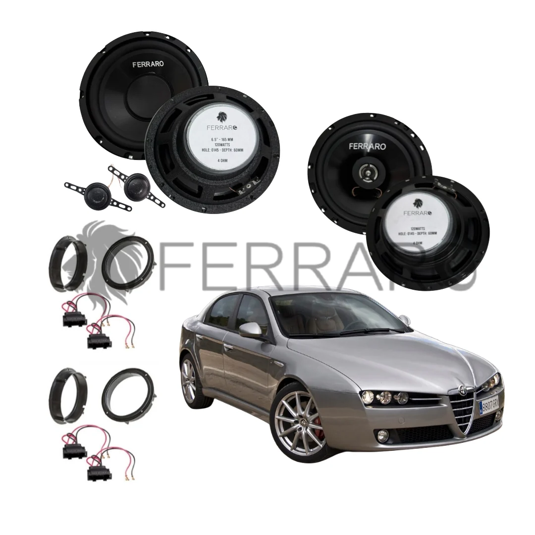FerraroStore Kit 6 Altoparlanti, ASK-165.2, ASC-652PC, Ant/Post, Alfaromeo 159