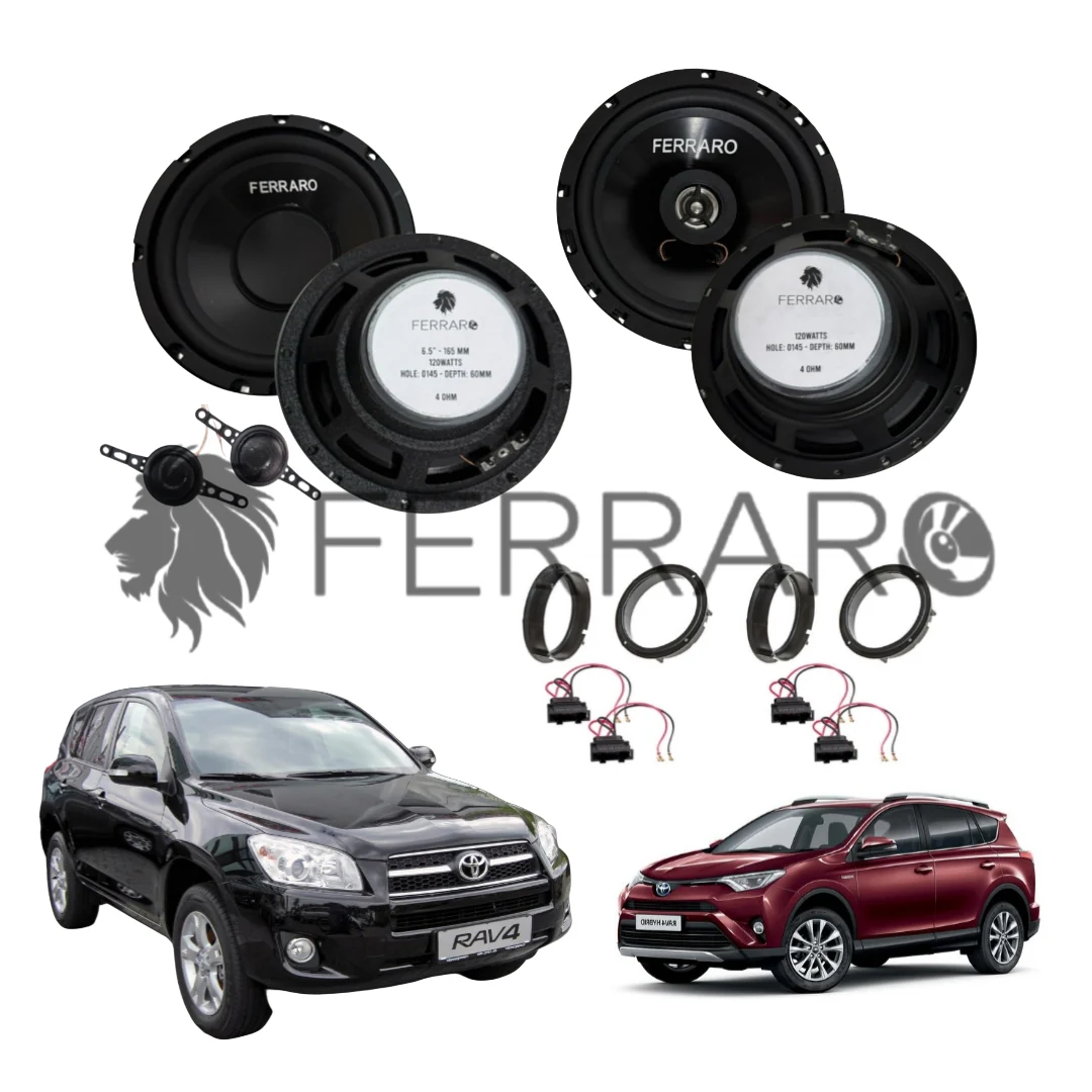 FerraroStore Kit 6 Altoparlanti, ASK-165.2, ASC-652PC, Ant/Post, Toyota RAV4 (Dal 2006)